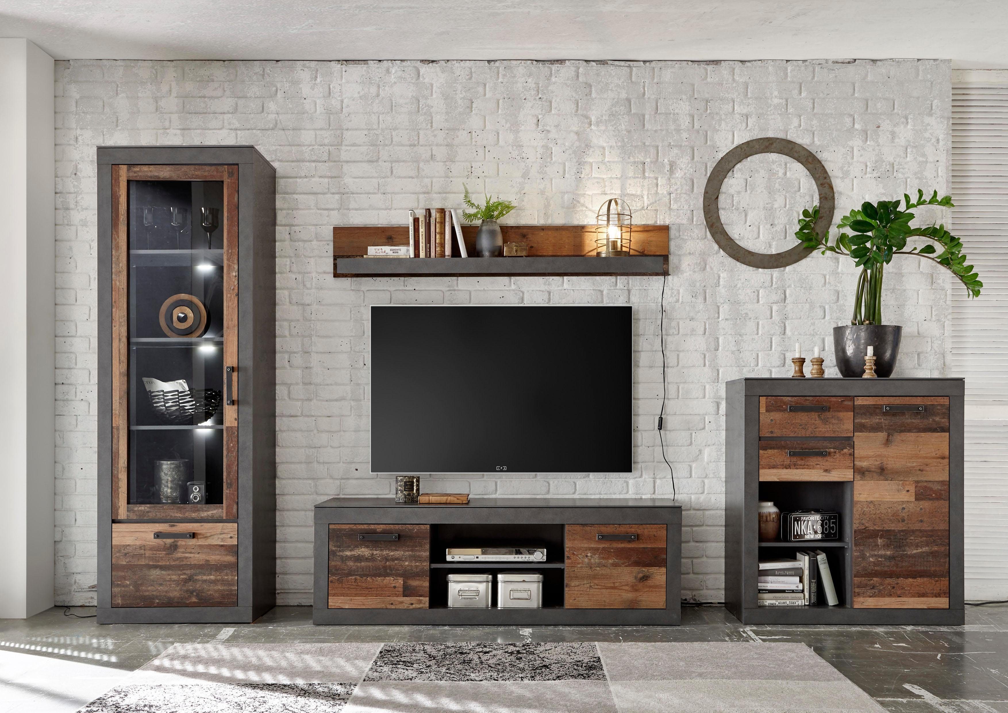 Home affaire Wandmeubel Brooklyn in een decoratieve frame-look (4-delig)