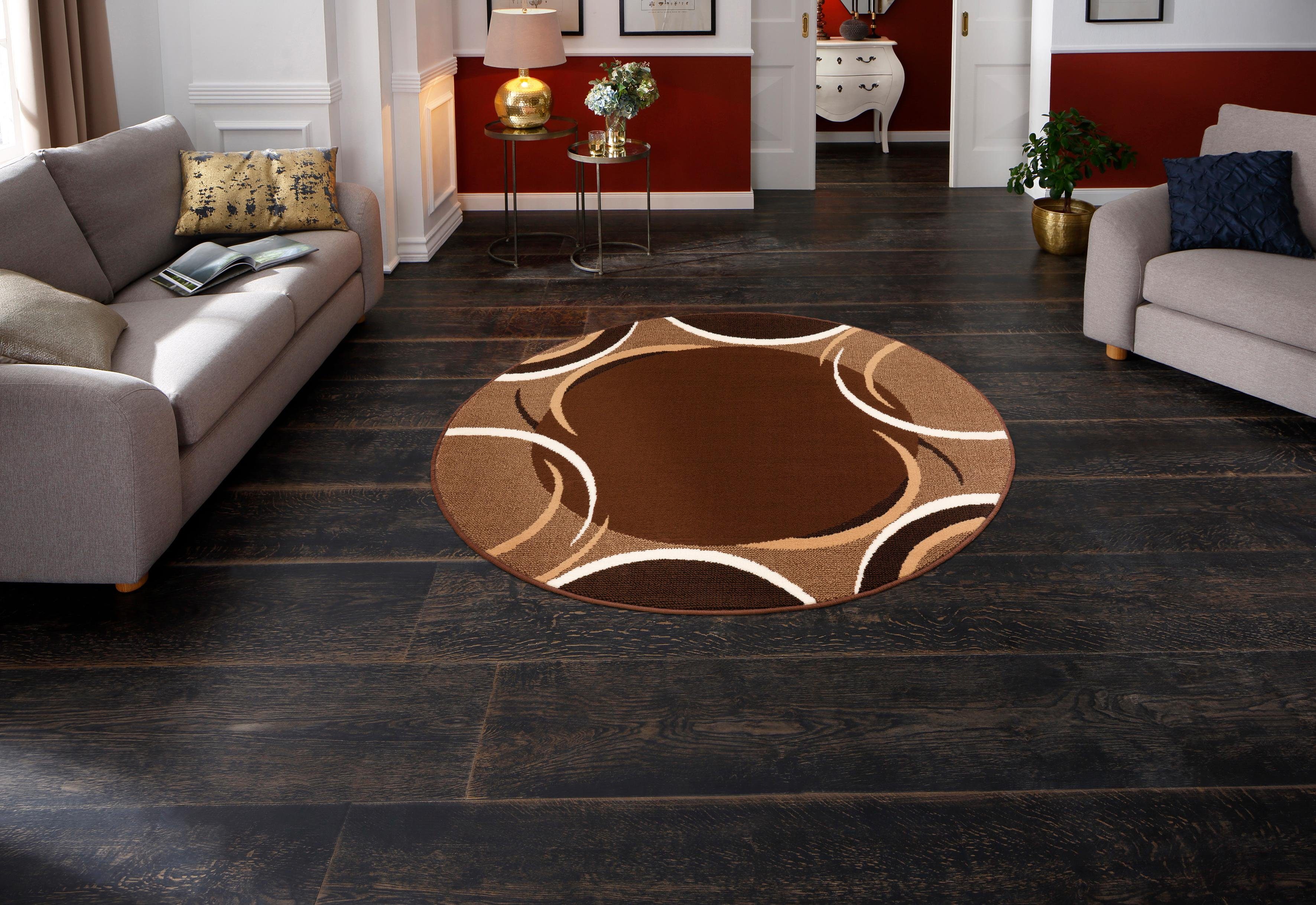 my home Vloerkleed Noah met randdessin, korte pool, speels design, gemakkelijk in onderhoud, elegant
