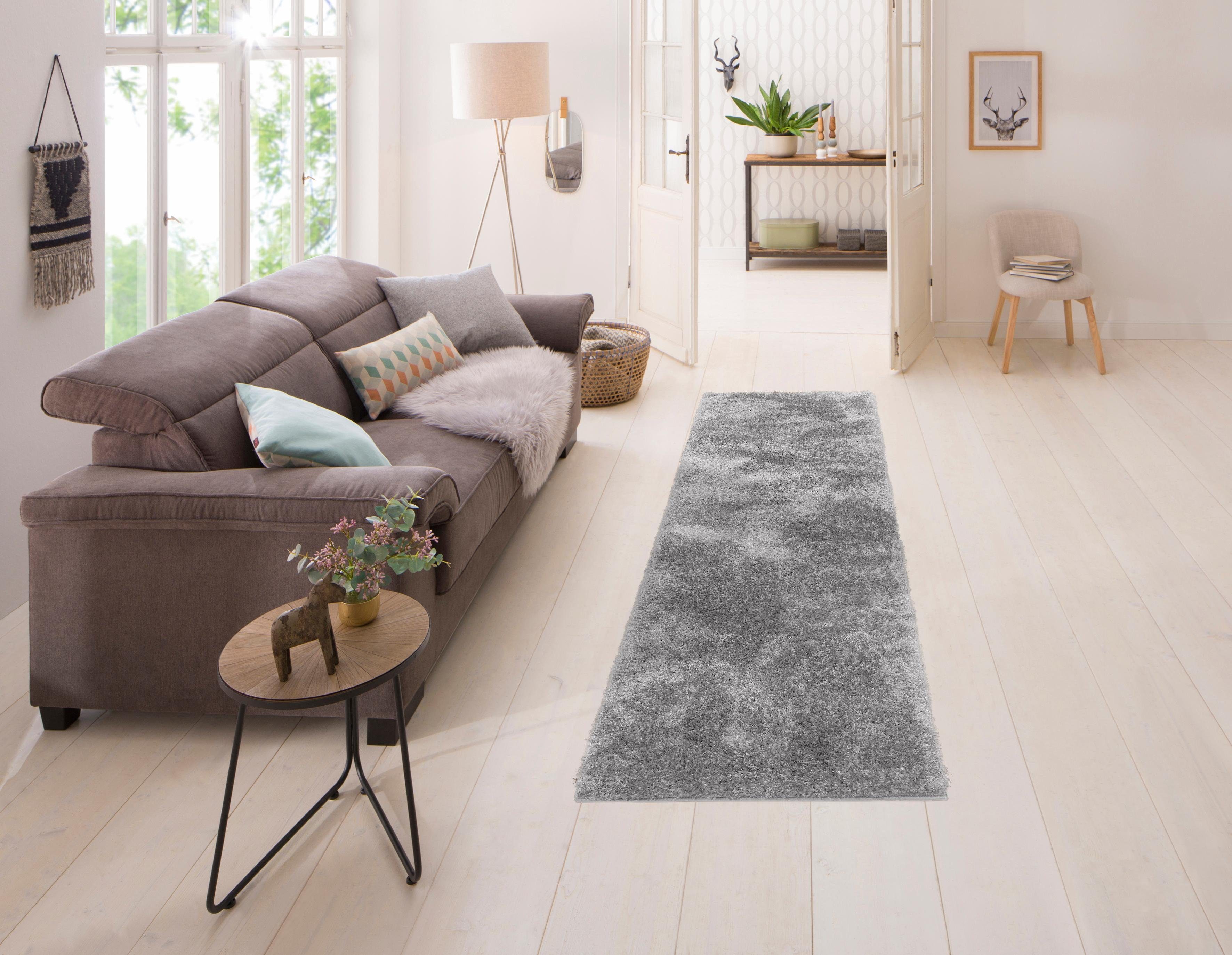 my home Hoogpolige loper Malin Unikleuren, licht glanzend, bijzonder zacht door microvezel