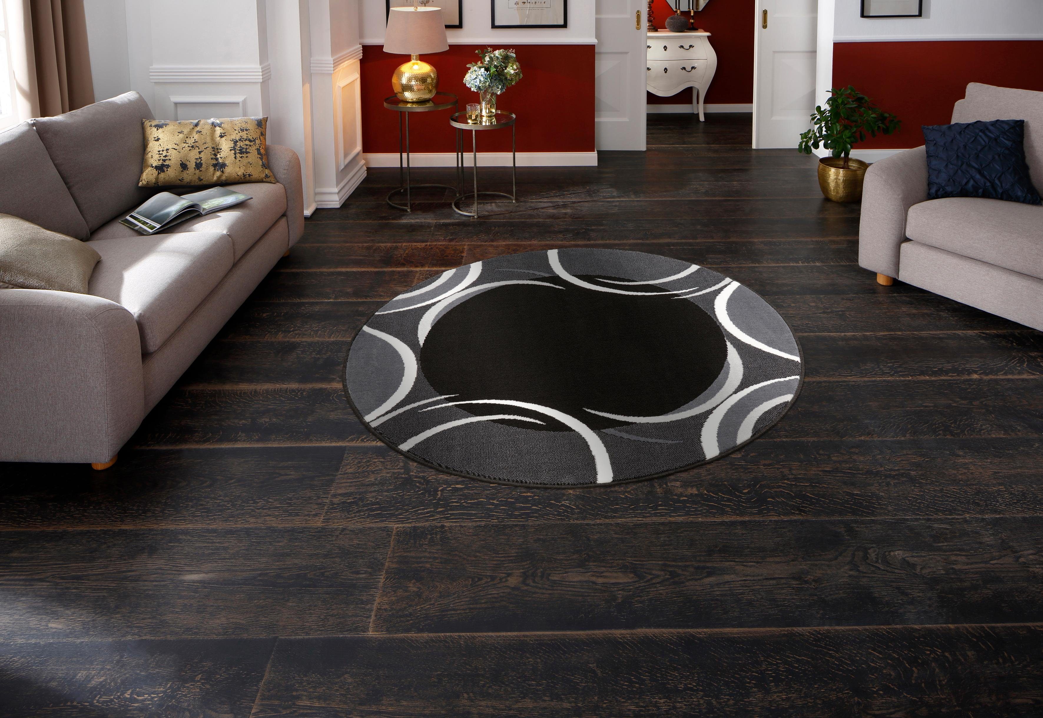 my home Vloerkleed Noah met randdessin, korte pool, speels design, gemakkelijk in onderhoud, elegant