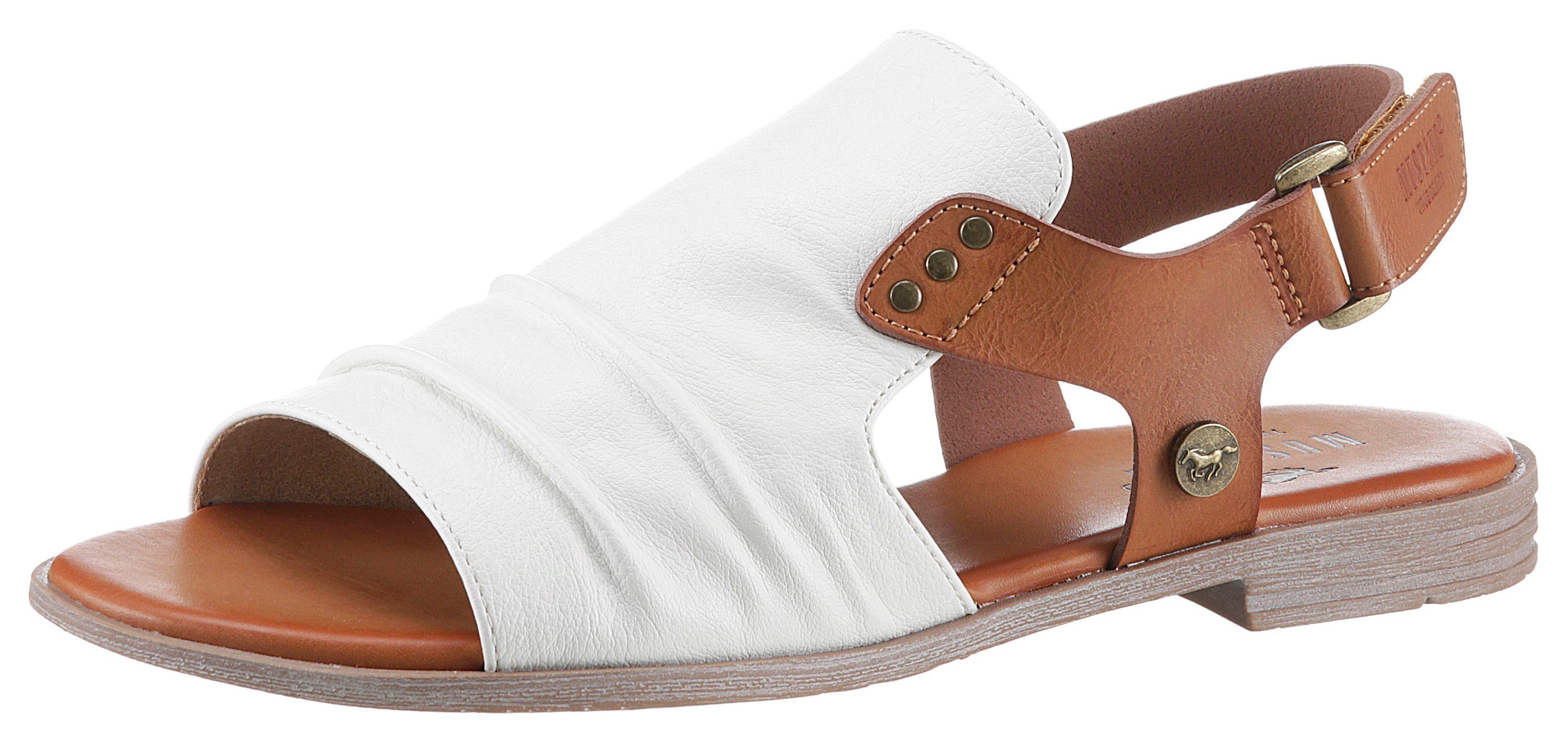 Mustang Shoes Sandalen zomerschoen, sandaal, blokhak, met klittenbandsluiting dames sandaaltjes maat 38 EU wit