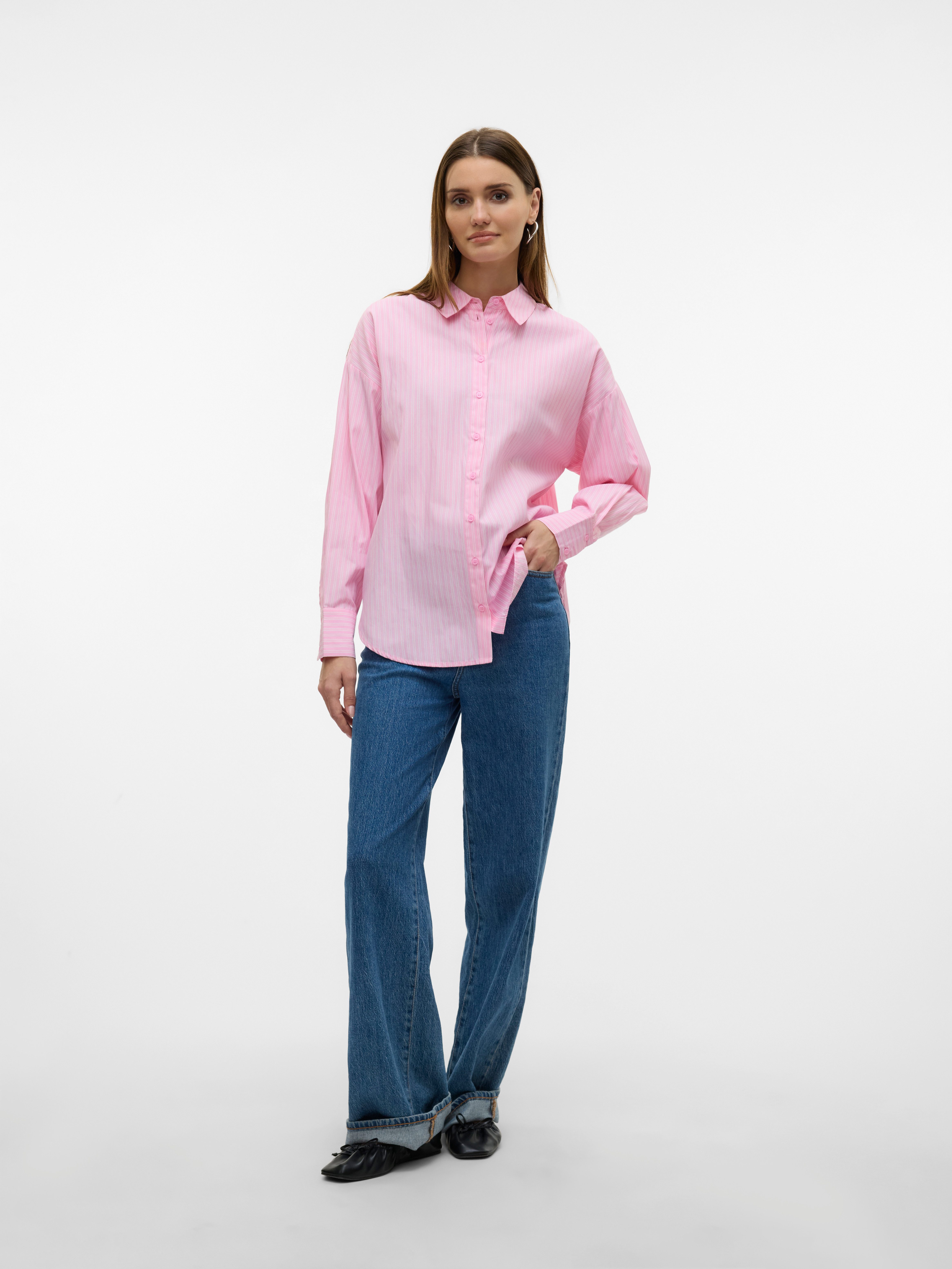 Vero Moda Blouse met lange mouwen VMFANNI LS SHIRT WVN GA NOOS