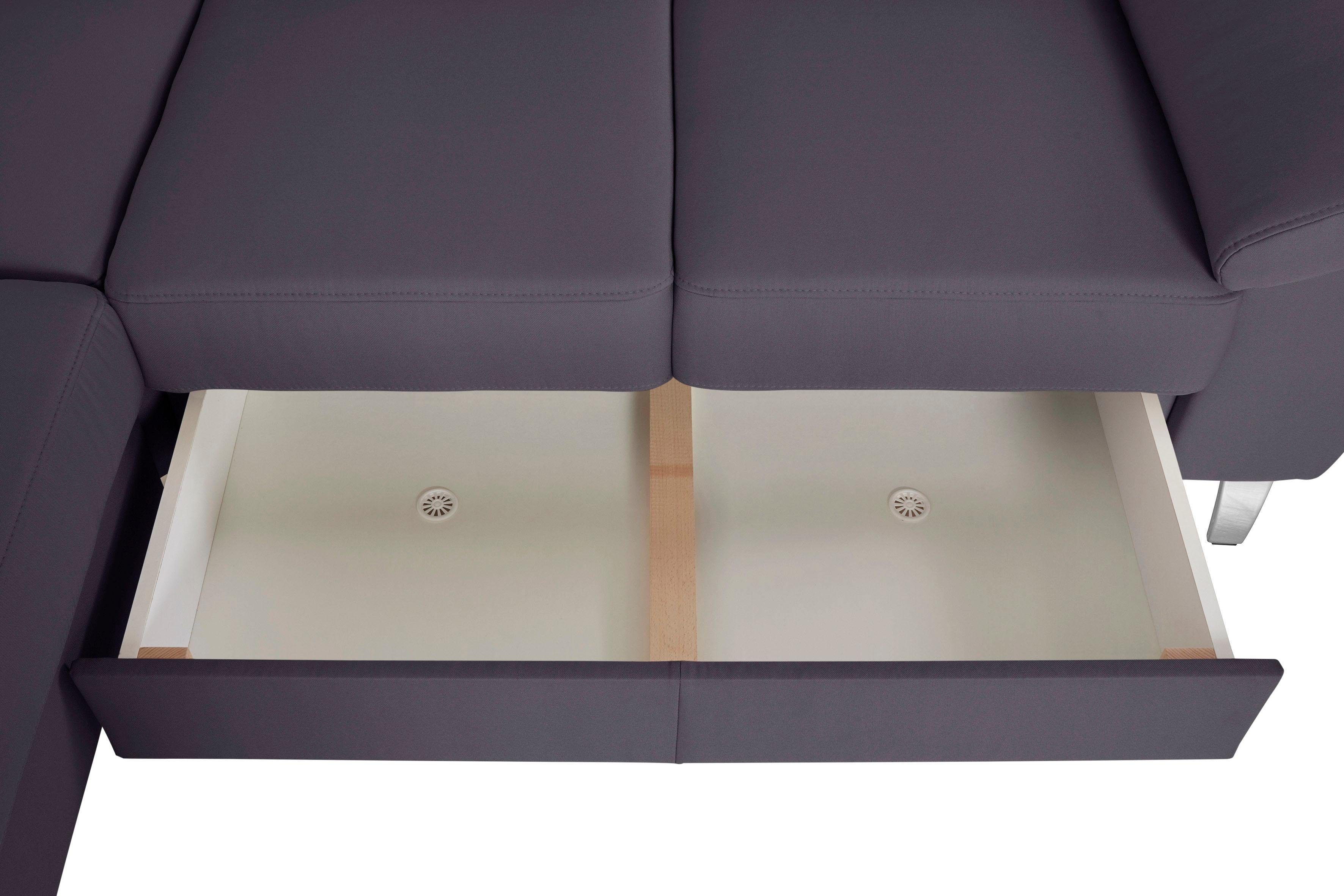 sit&more Hoekbank Sorano L-vorm naar keuze met slaap- en relaxfunctie, met bedkist