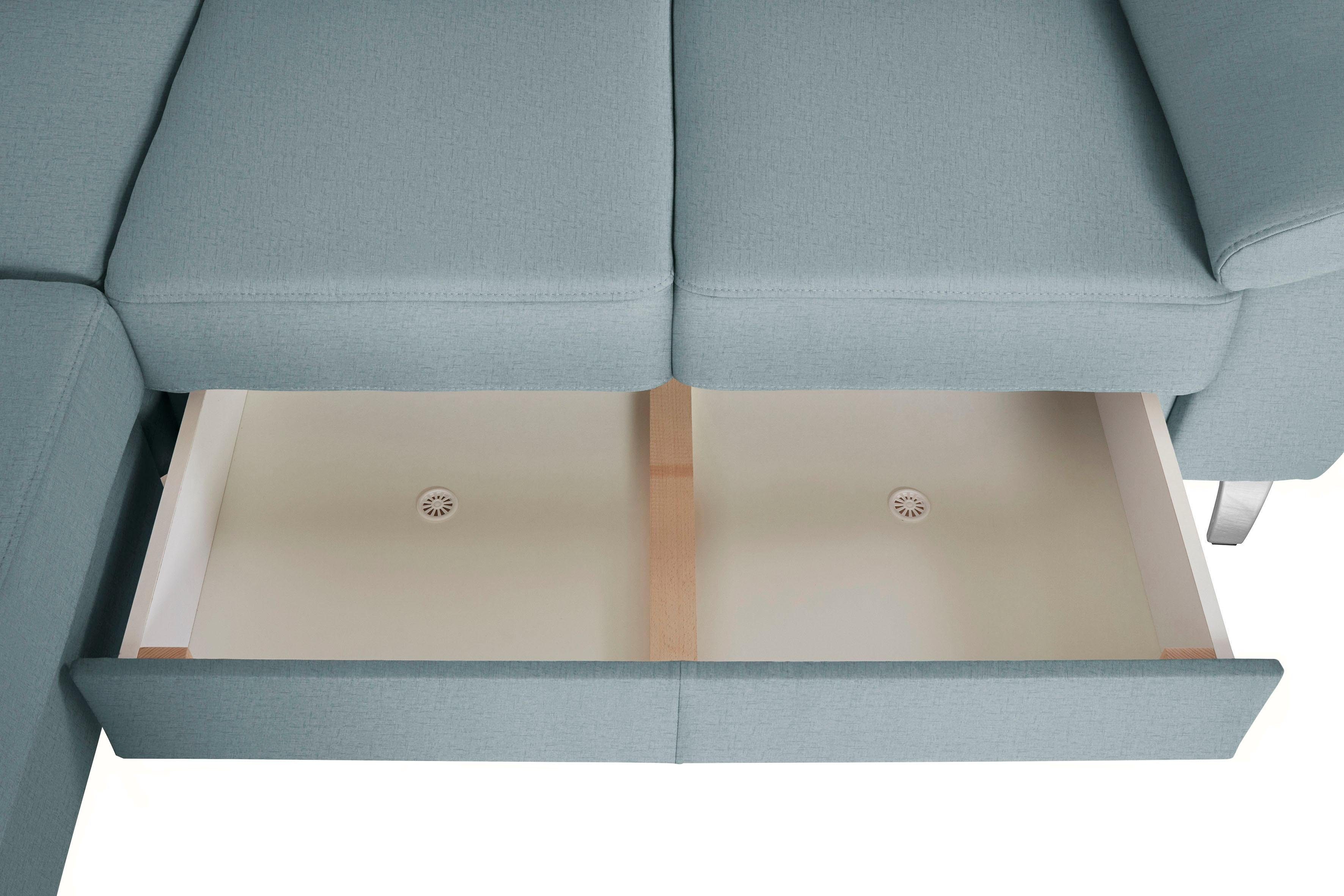 sit&more Hoekbank Sorano L-vorm naar keuze met slaap- en relaxfunctie, met bedkist
