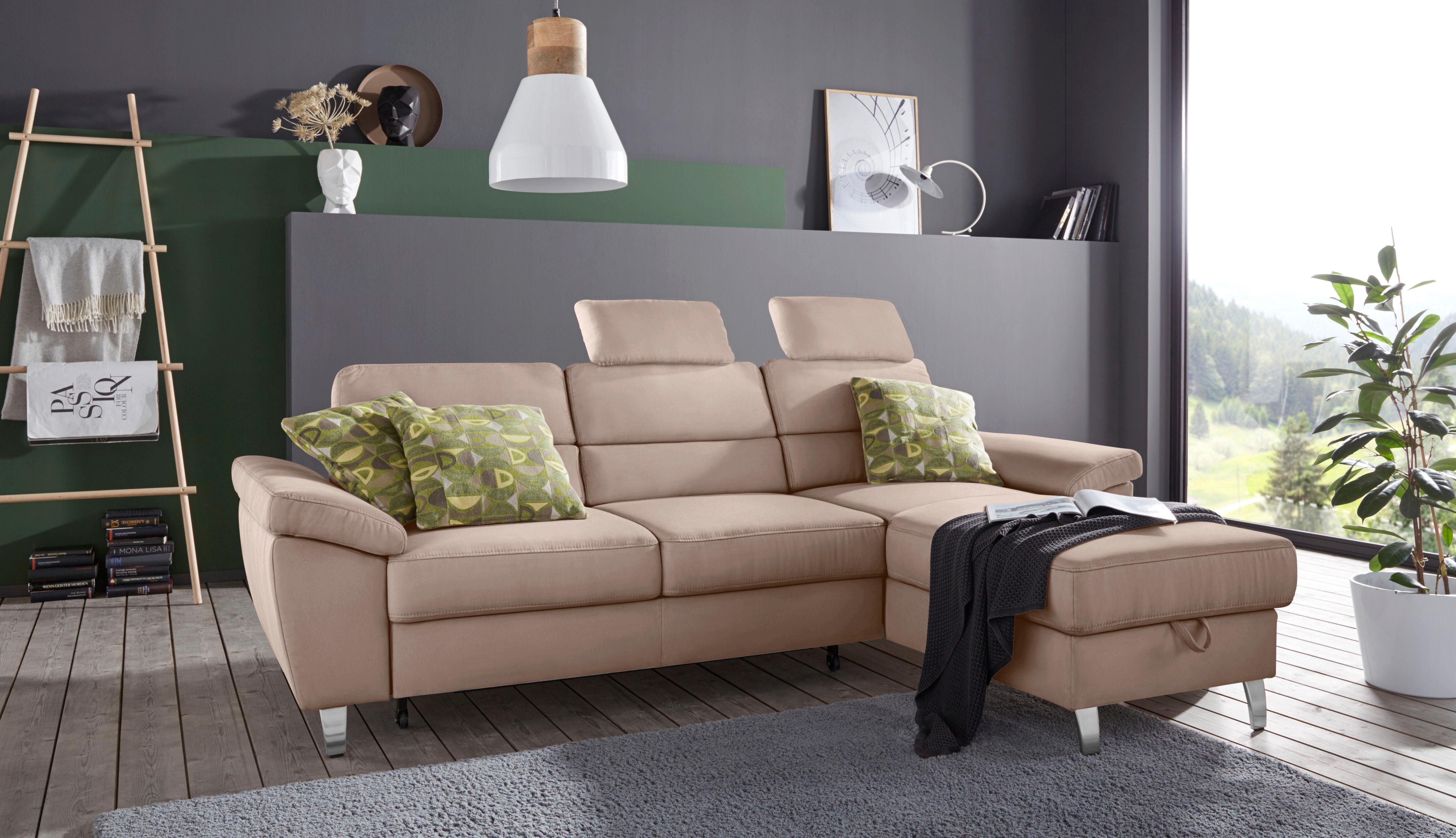 sit&more Hoekbank Sorano L-vorm naar keuze met slaapfunctie en bedkist