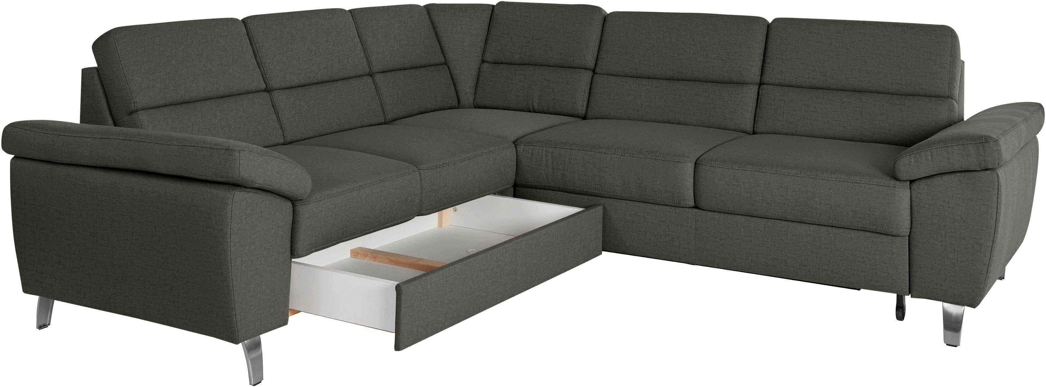 sit&more Hoekbank Sorano L-vorm naar keuze met slaap- en relaxfunctie, met bedkist