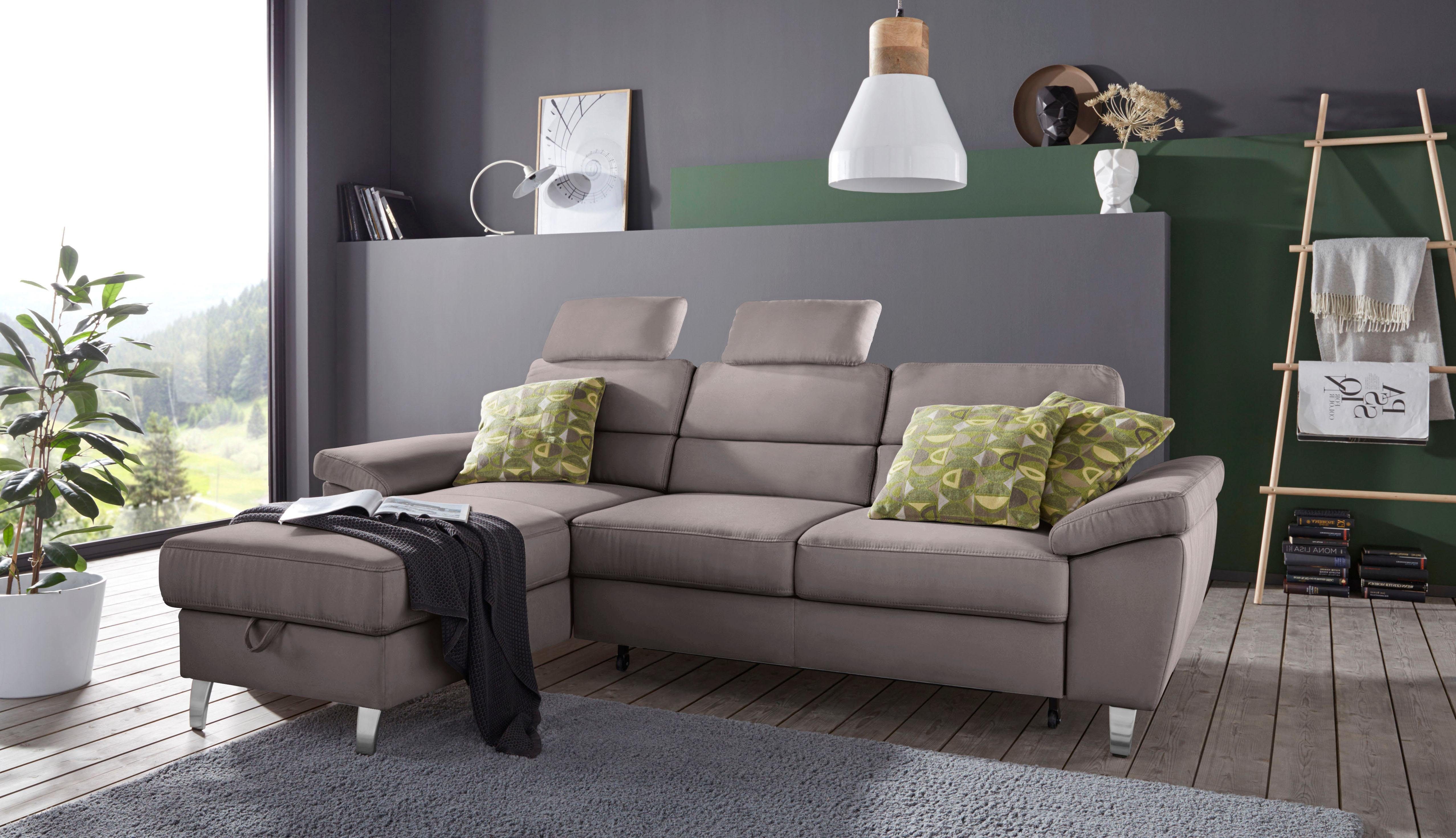 sit&more Hoekbank Sorano L-vorm naar keuze met slaapfunctie en bedkist