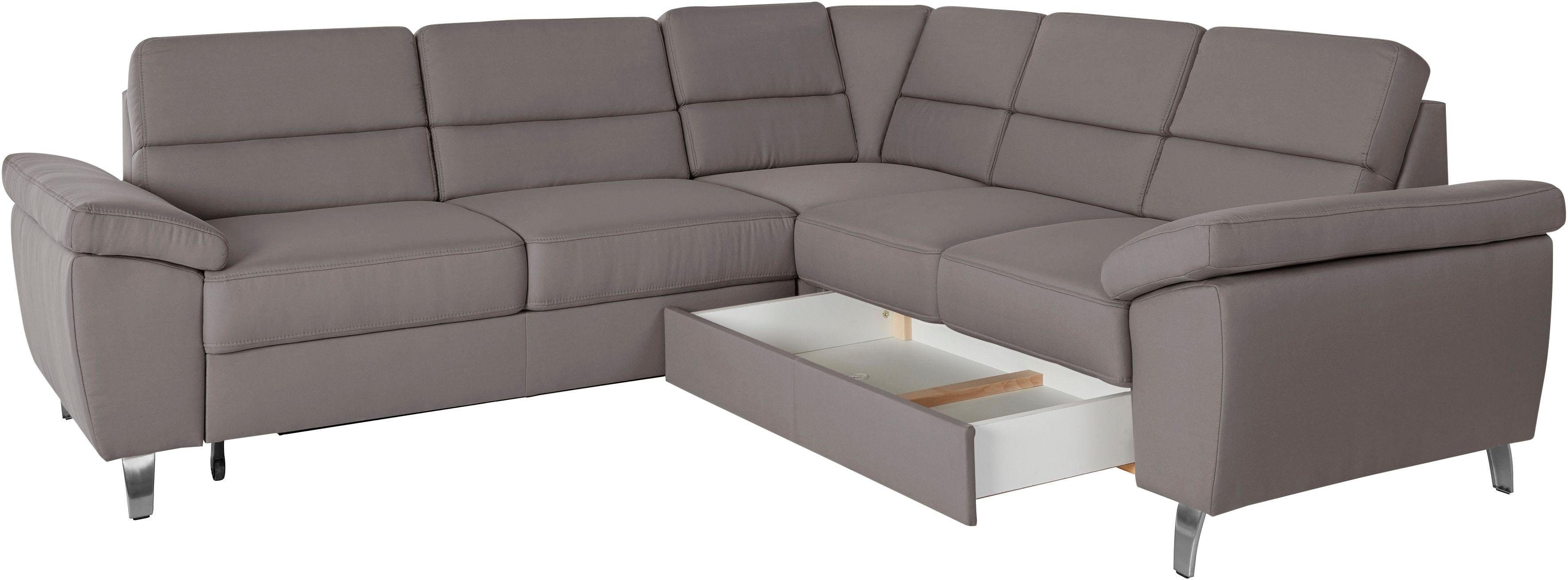 sit&more Hoekbank Sorano L-vorm naar keuze met slaap- en relaxfunctie, met bedkist