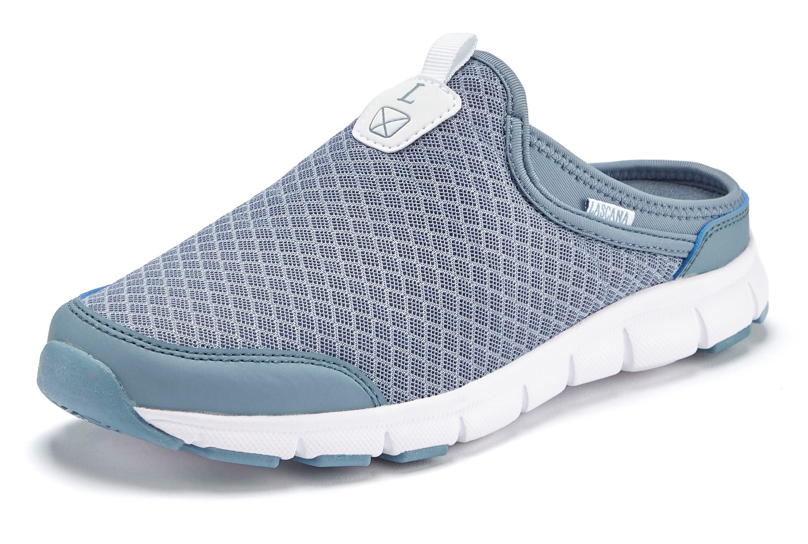Lascana Slip-on sneakers Lage schoen, vrijetijdsschoen, sabot, clogs van licht mesh-materiaal