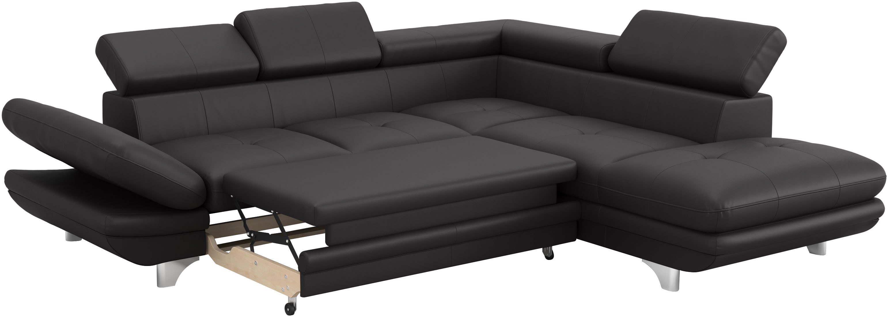 COTTA Hoekbank Enterprise L-vorm met arm- en hoofdbordverstelling, optioneel met slaapfunctie