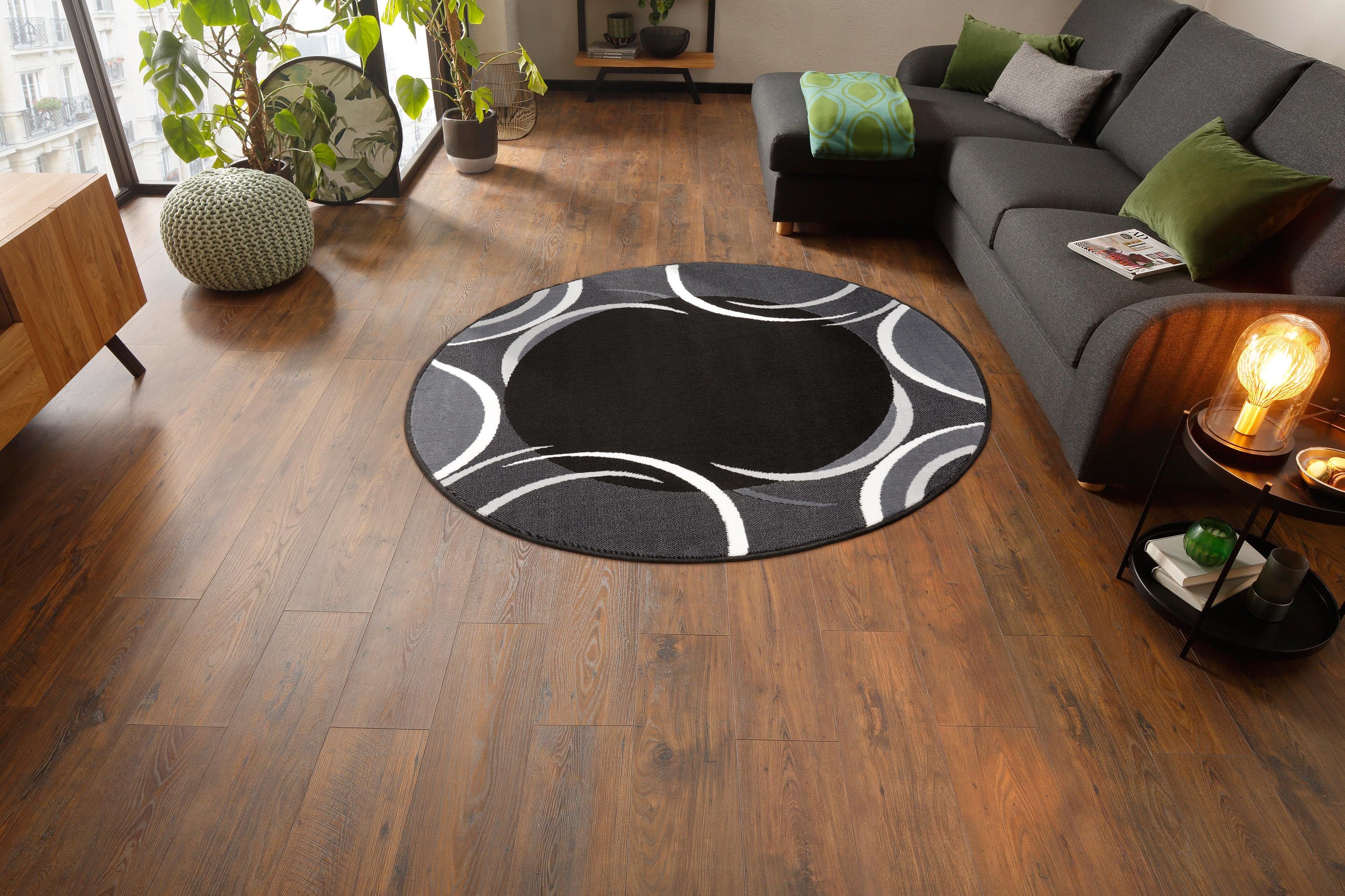 my home Vloerkleed Noah met randdessin, korte pool, speels design, gemakkelijk in onderhoud, elegant