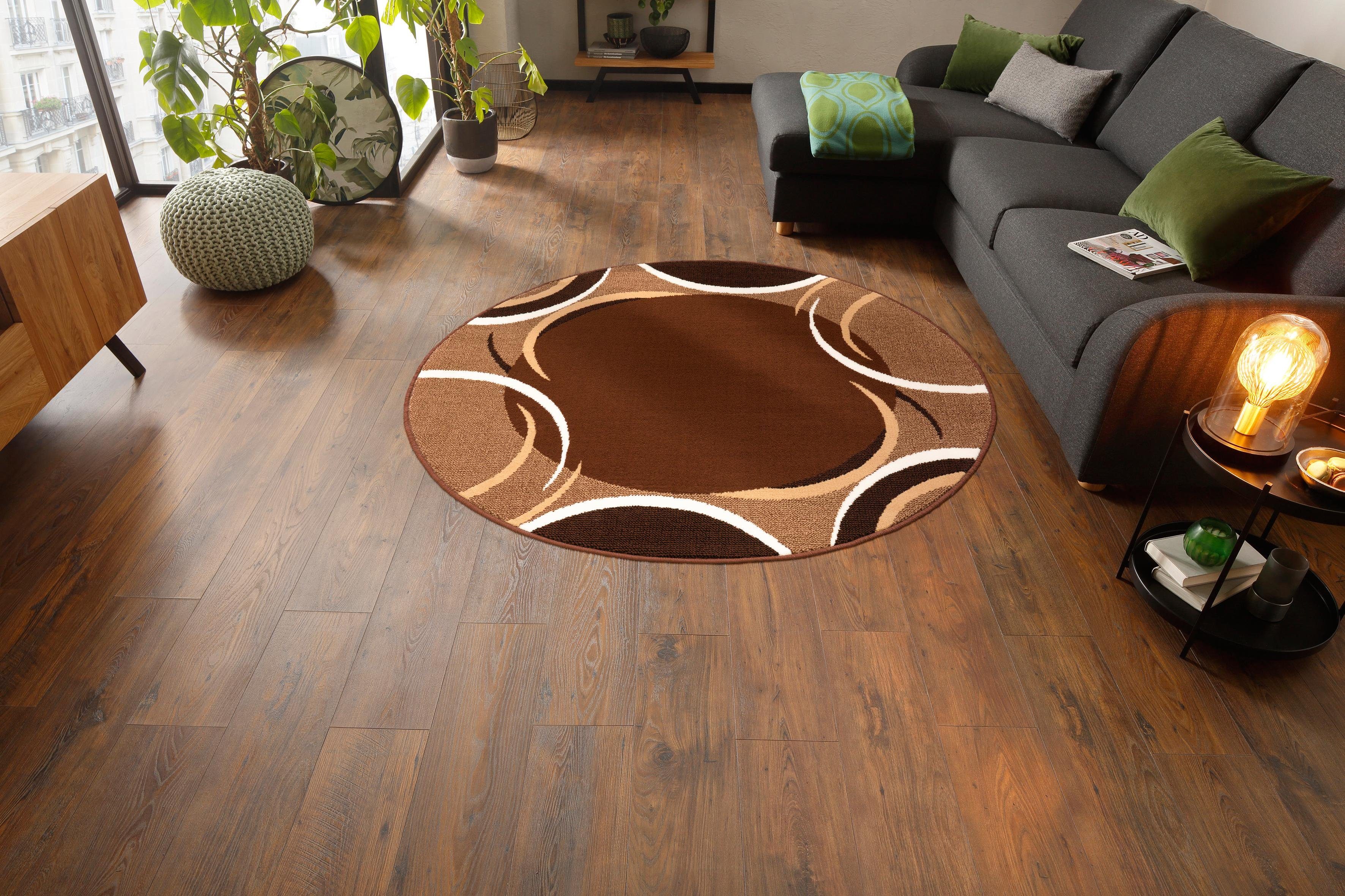 my home Vloerkleed Noah met randdessin, korte pool, speels design, gemakkelijk in onderhoud, elegant