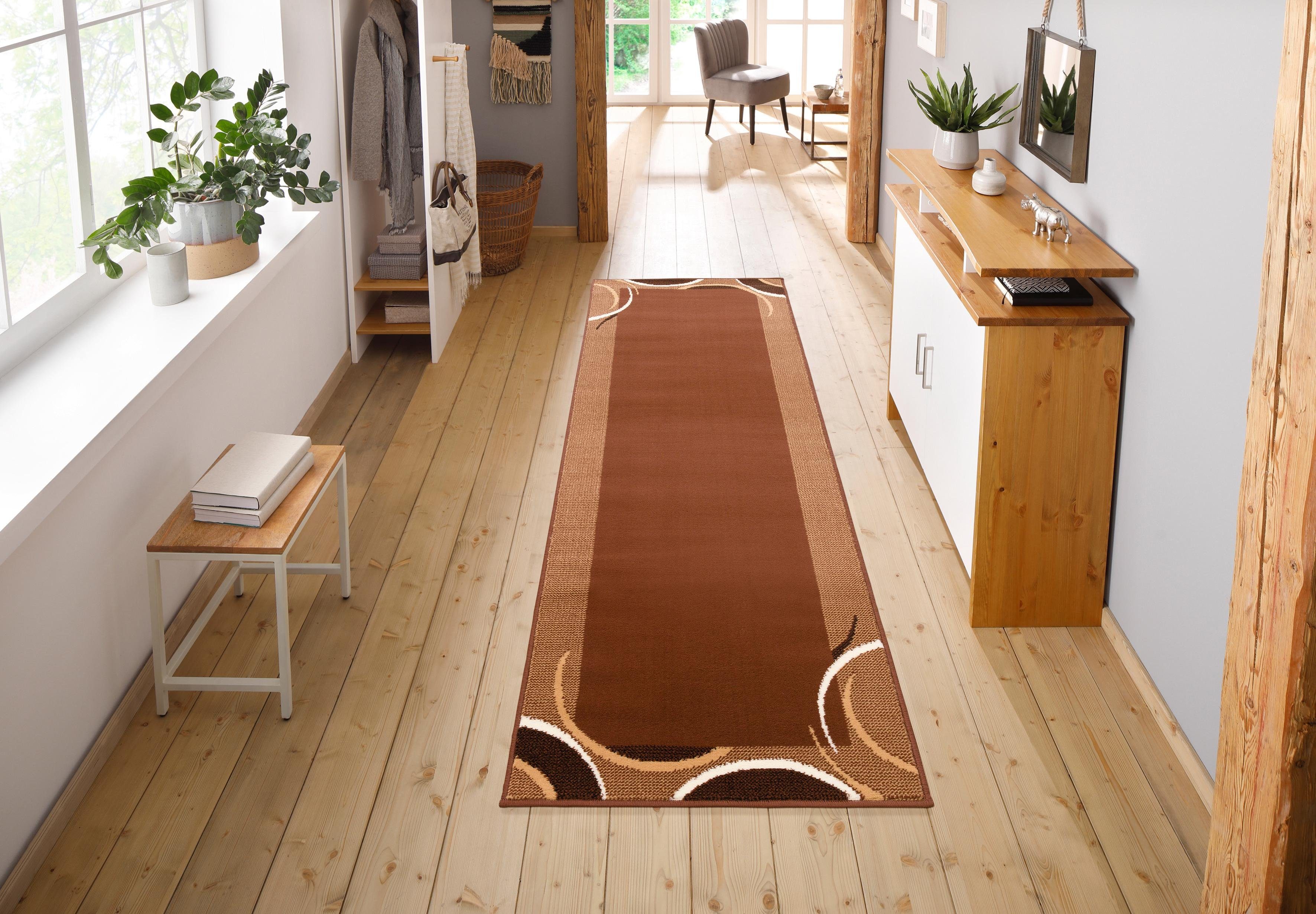 my home Loper Noah met randdessin, loper, brug, korte pool, speels design, elegant