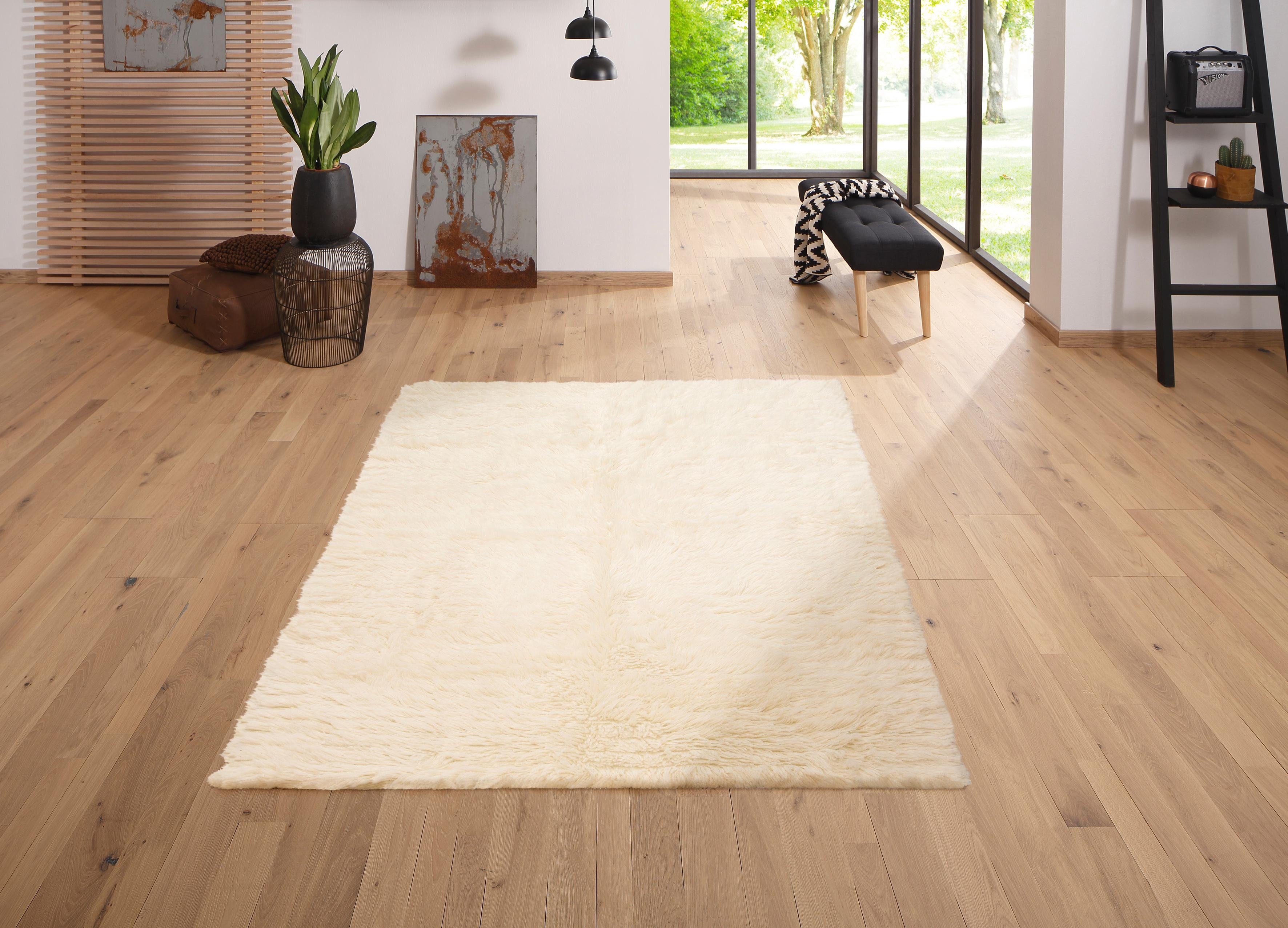 my home Wollen kleed Lucy zuivere wol, echte flokati, met de hand geweven