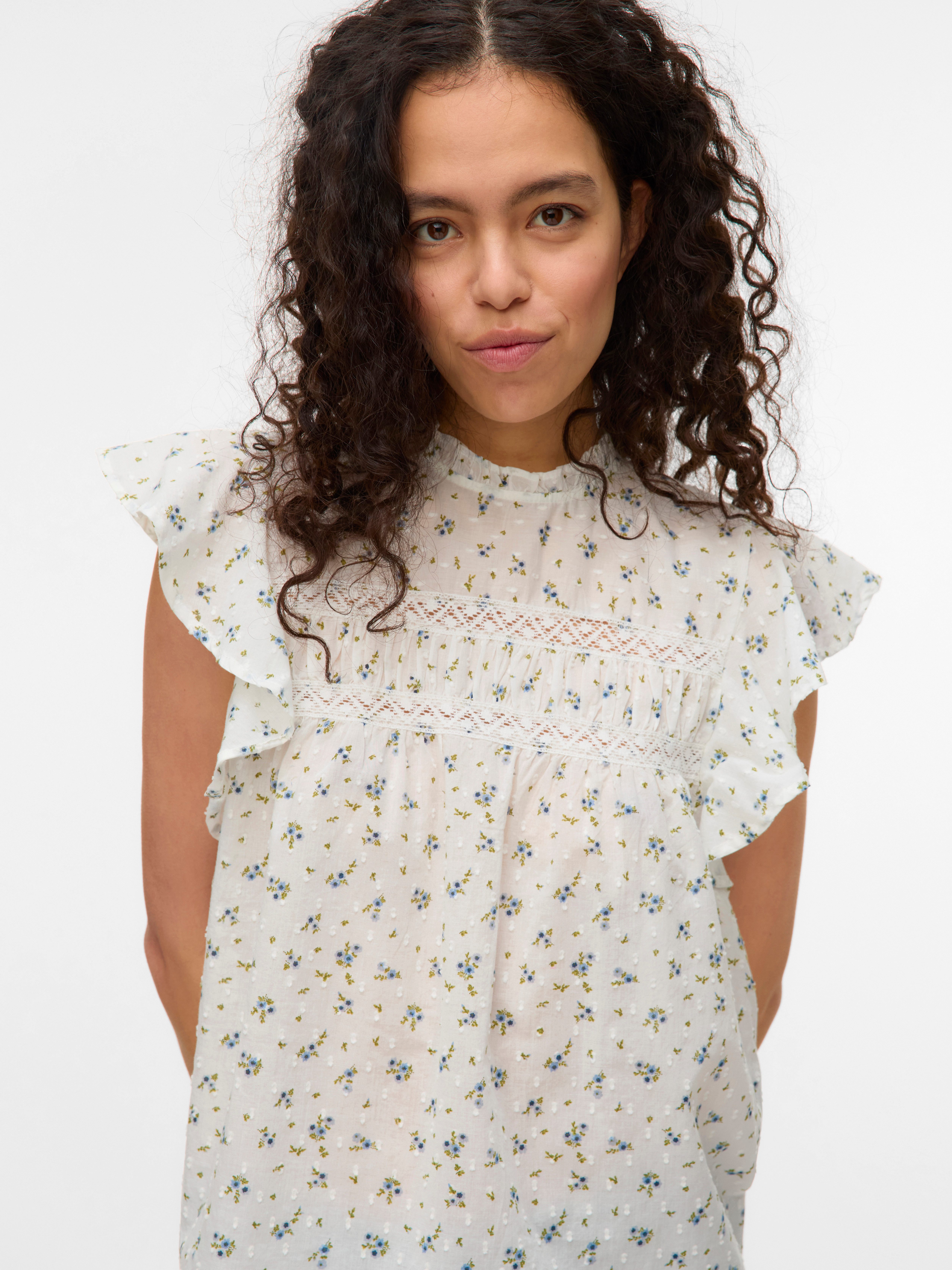 Vero Moda Shirt VMTRINE SL LACE TOP WVN NOOS