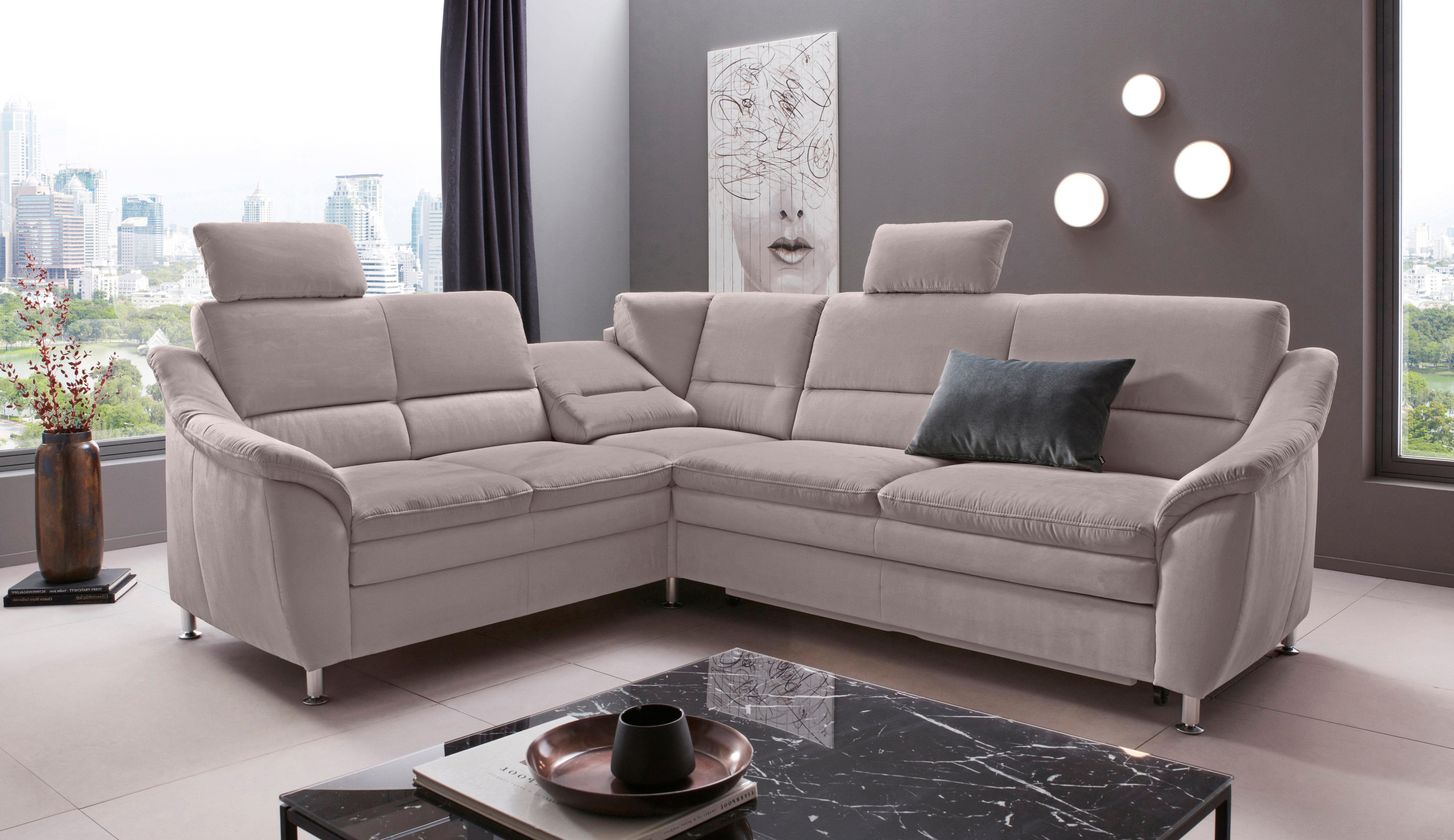 Places of Style Hoekbank Cardoso L-vorm Binnenvering, naar keuze met bed, lade, gedeeltelijk relaxfunctie