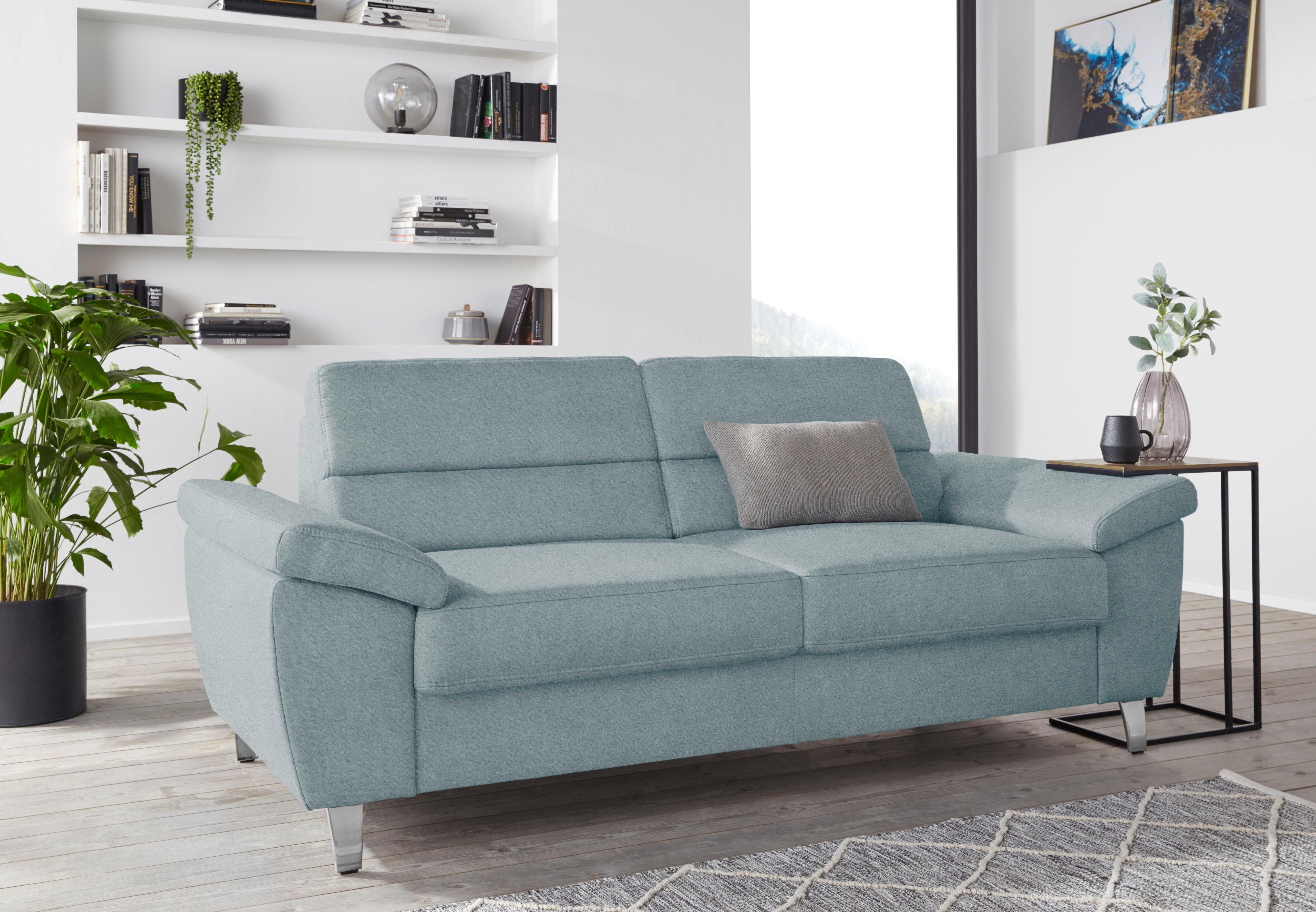 sit&more 2,5-zitsbank Sorano Breedte 208 cm blauw, 2-zitsbanken, 208 cm