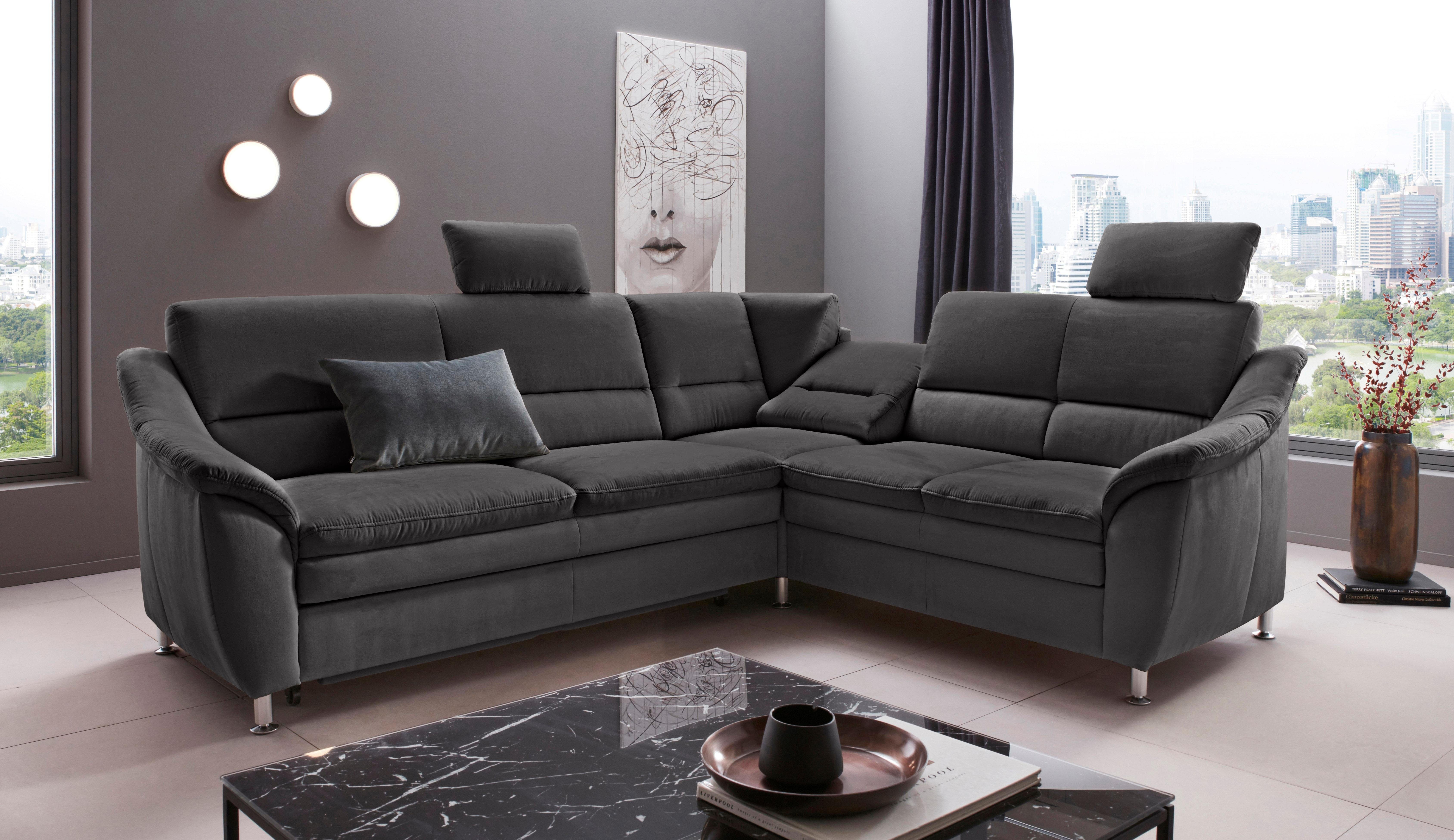 Places of Style Hoekbank Cardoso L-vorm Binnenvering, naar keuze met bed, lade, gedeeltelijk relaxfunctie