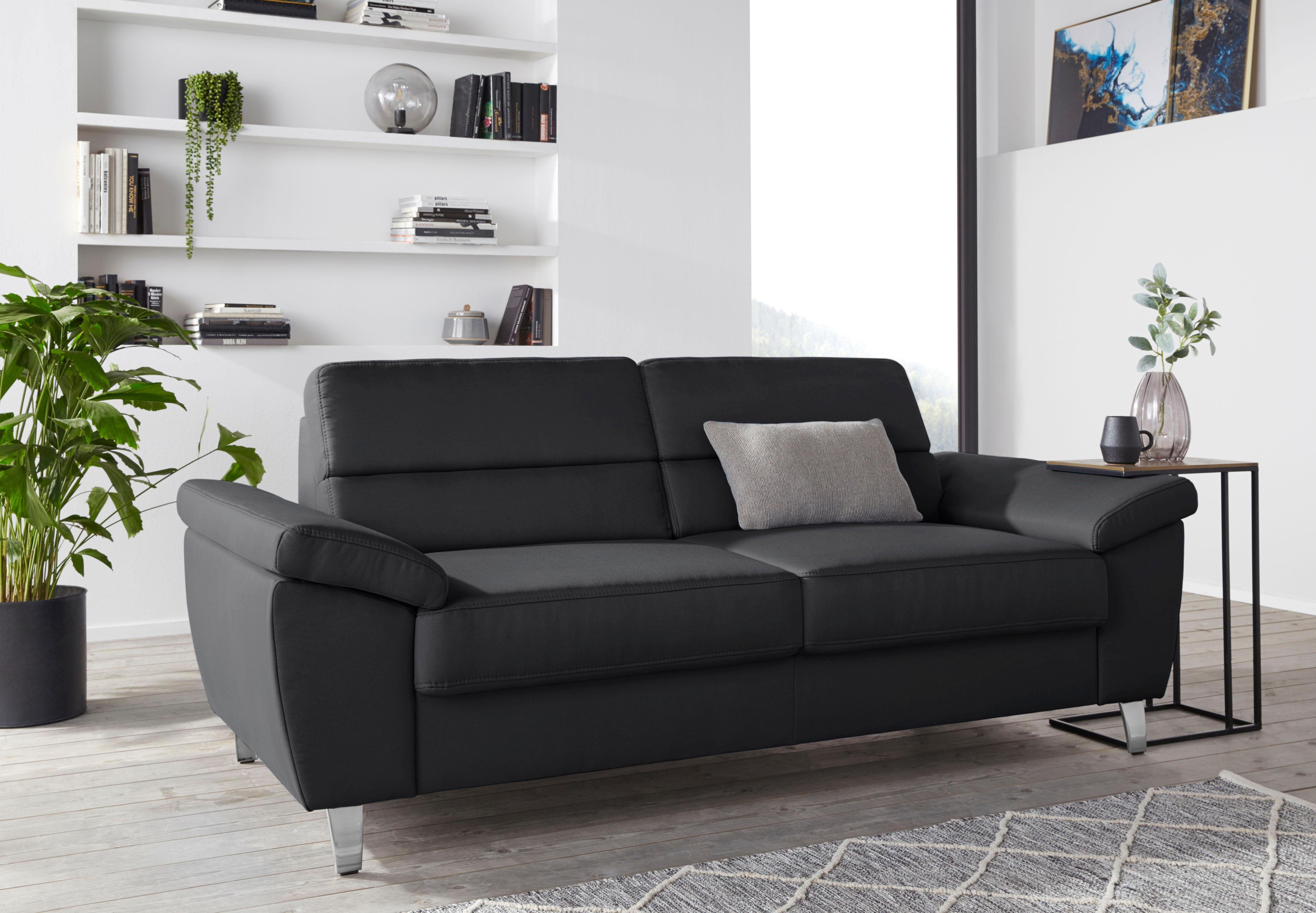 sit&more 2,5-zitsbank Sorano Breedte 208 cm zwart, 2-zitsbanken