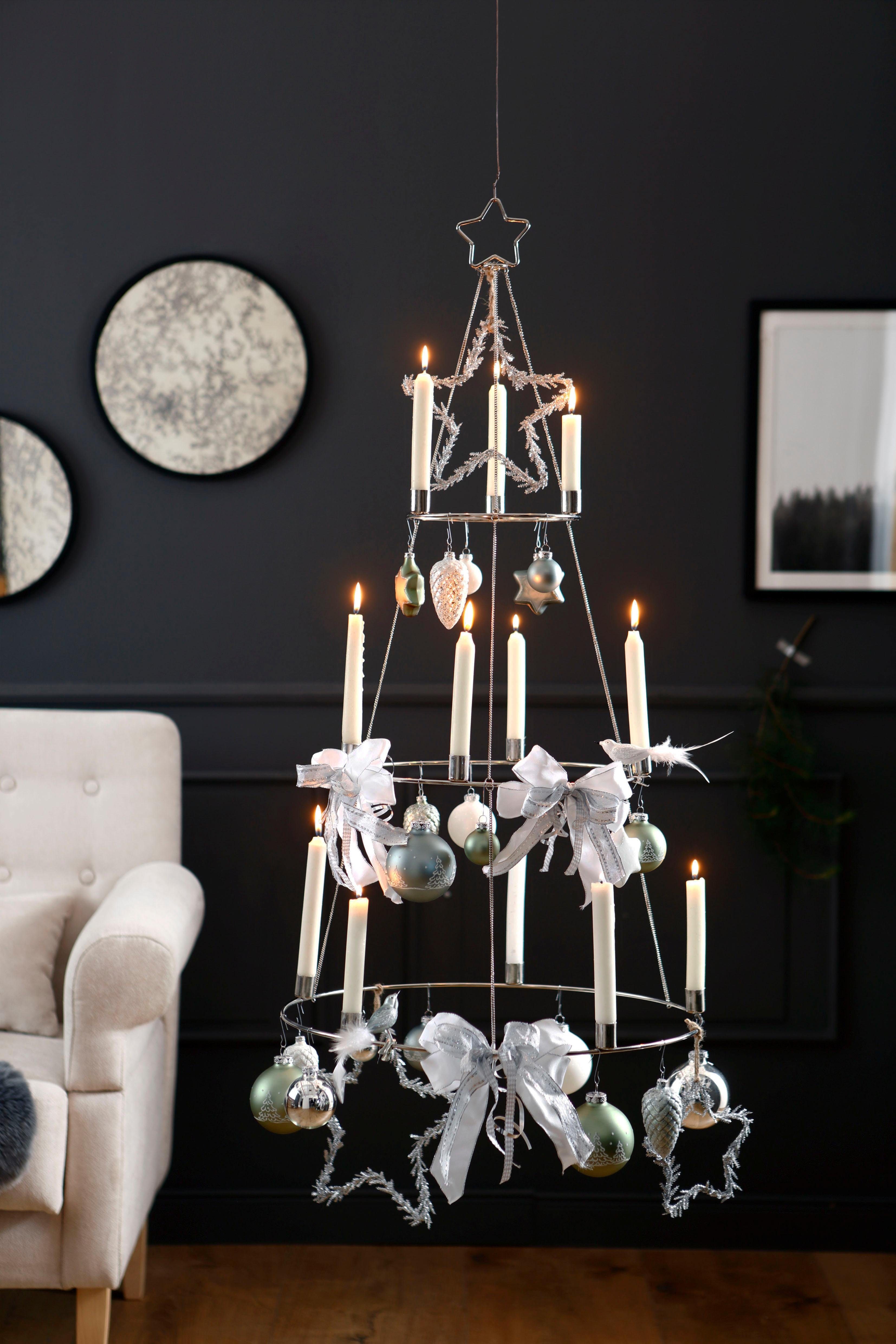 Creativ deco Sierster Kerstster, glitter, kerstversiering (9 stuks)