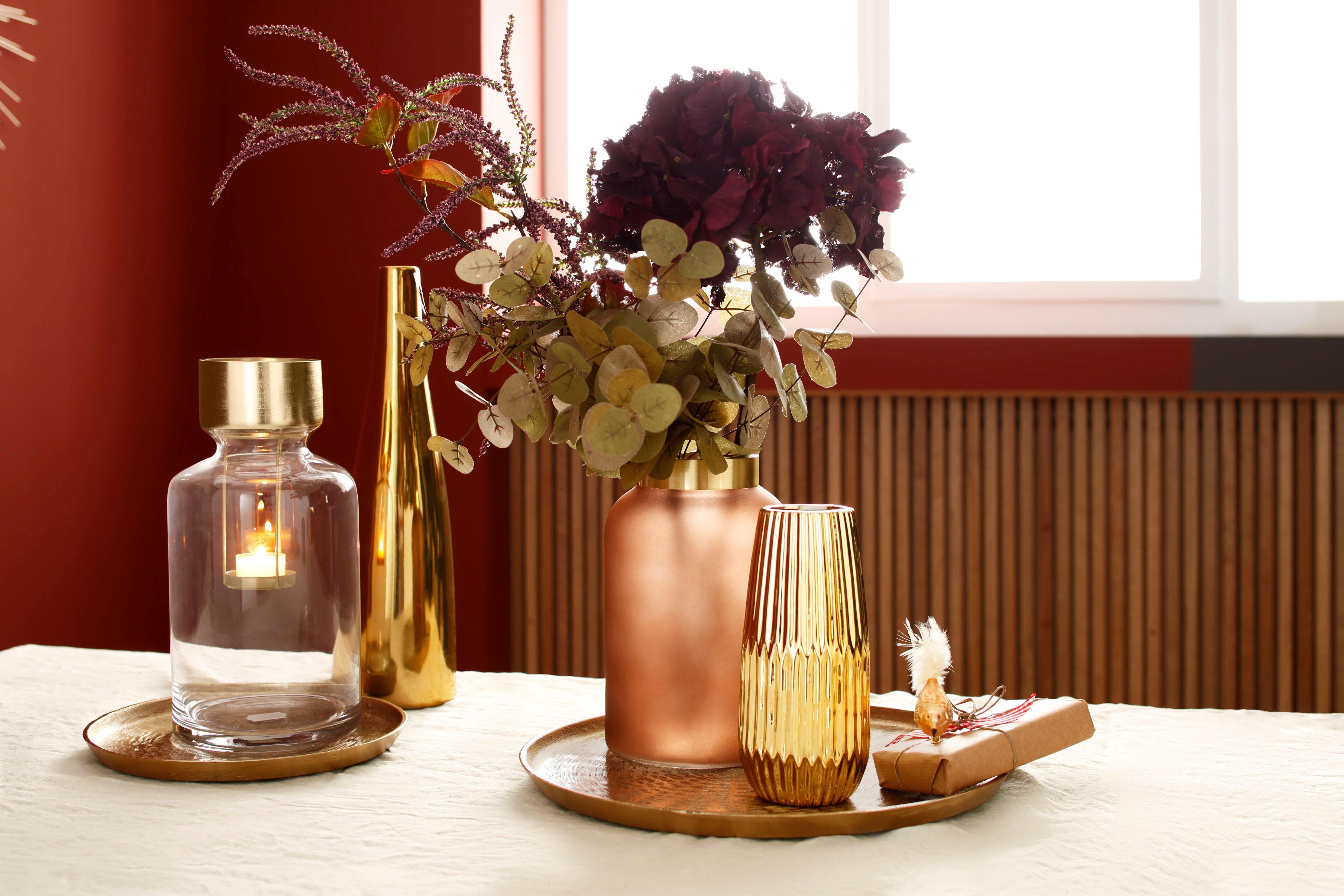 Creativ deco Winterse kunstplant Kerst versiering (set, 2 stuks)