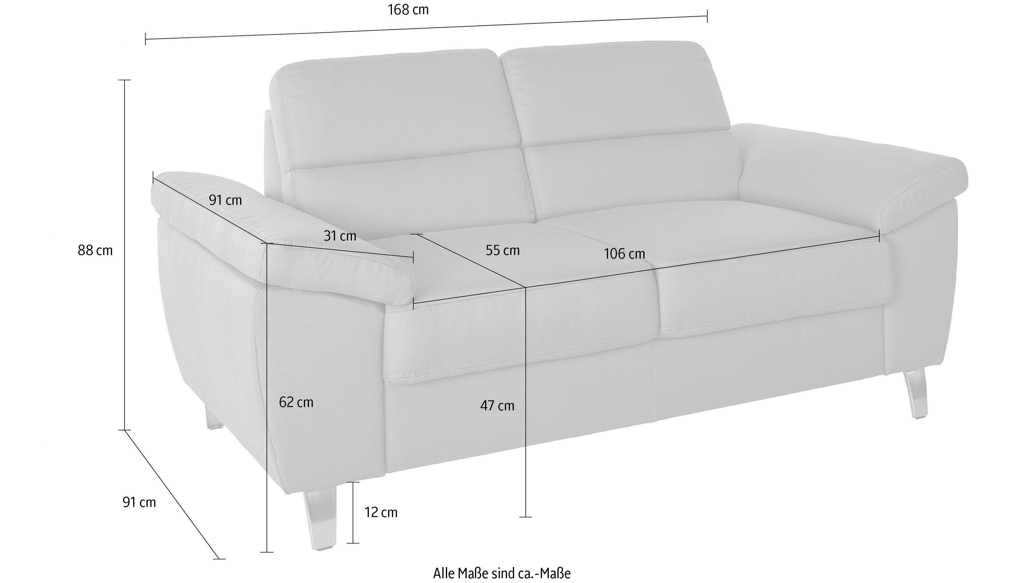 sit&more 2-zitsbank Sorano Breedte 168 cm
