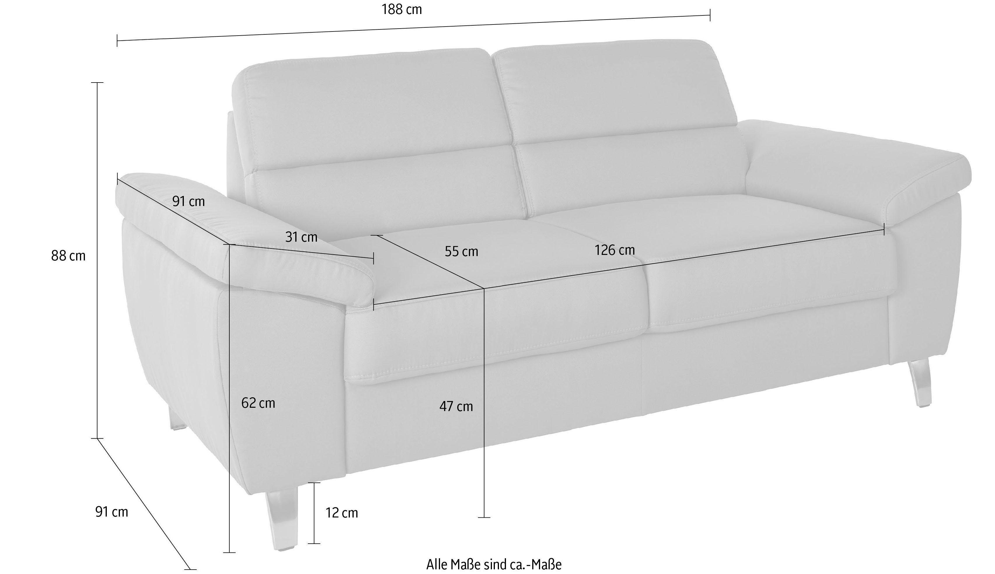 sit&more 2,5-zitsbank Sorano Breedte 188 cm