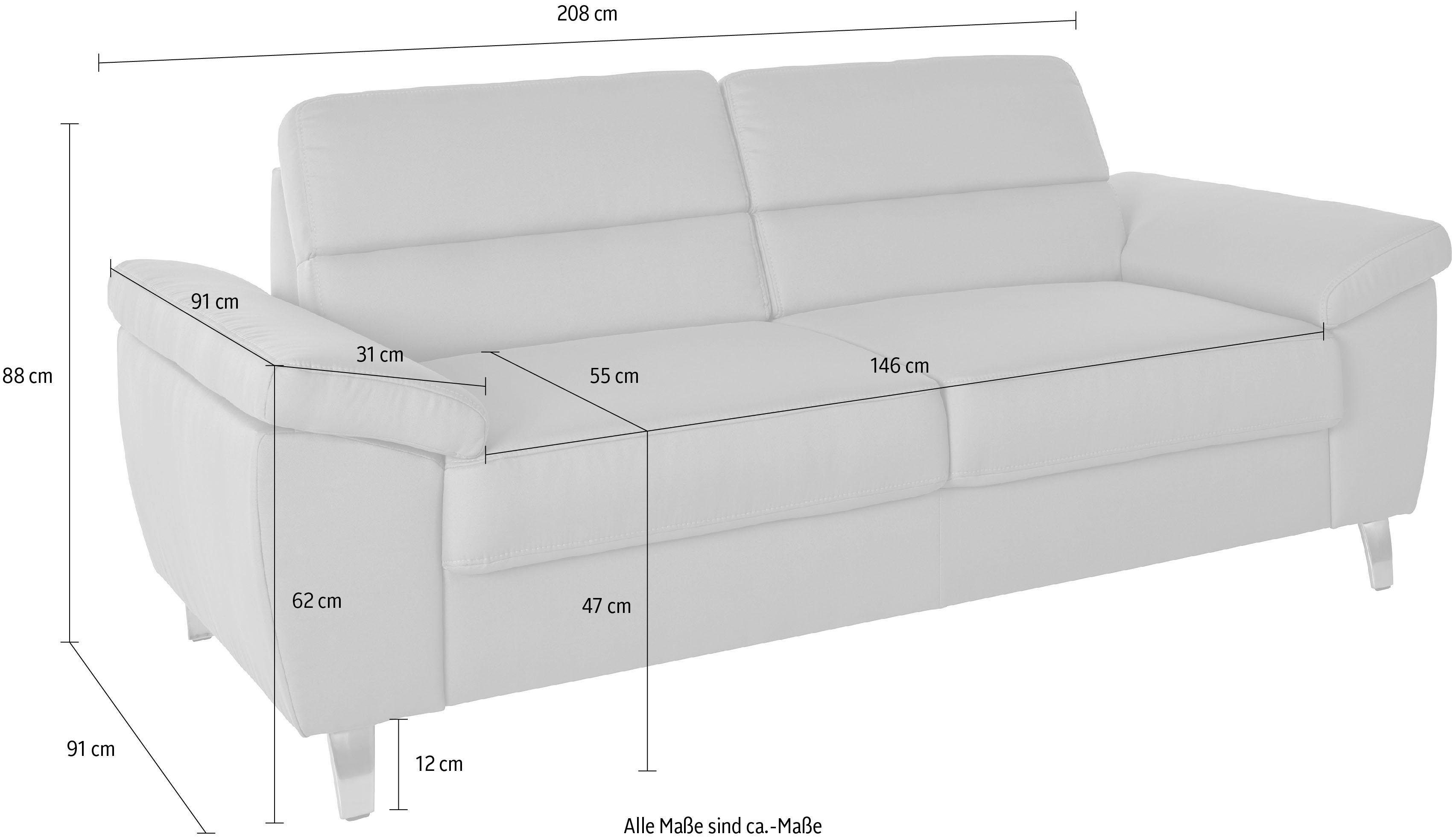 sit&more 2,5-zitsbank Sorano Breedte 208 cm