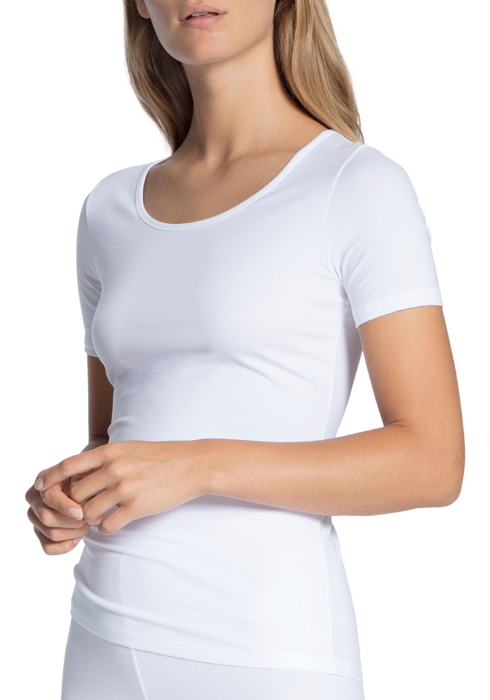 CALIDA Hemd Natural Comfort met ronde hals en verminderde pillingvorming