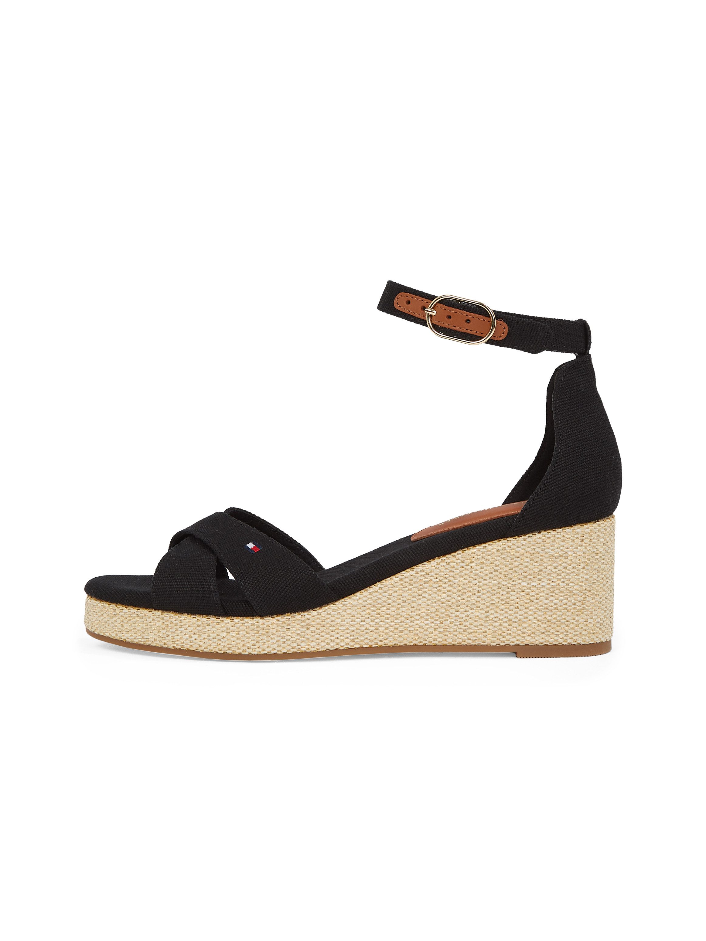 Tommy Hilfiger Sleehaksandaaltjes FLAG CRISS-CROS MID WEDGE ESPAD