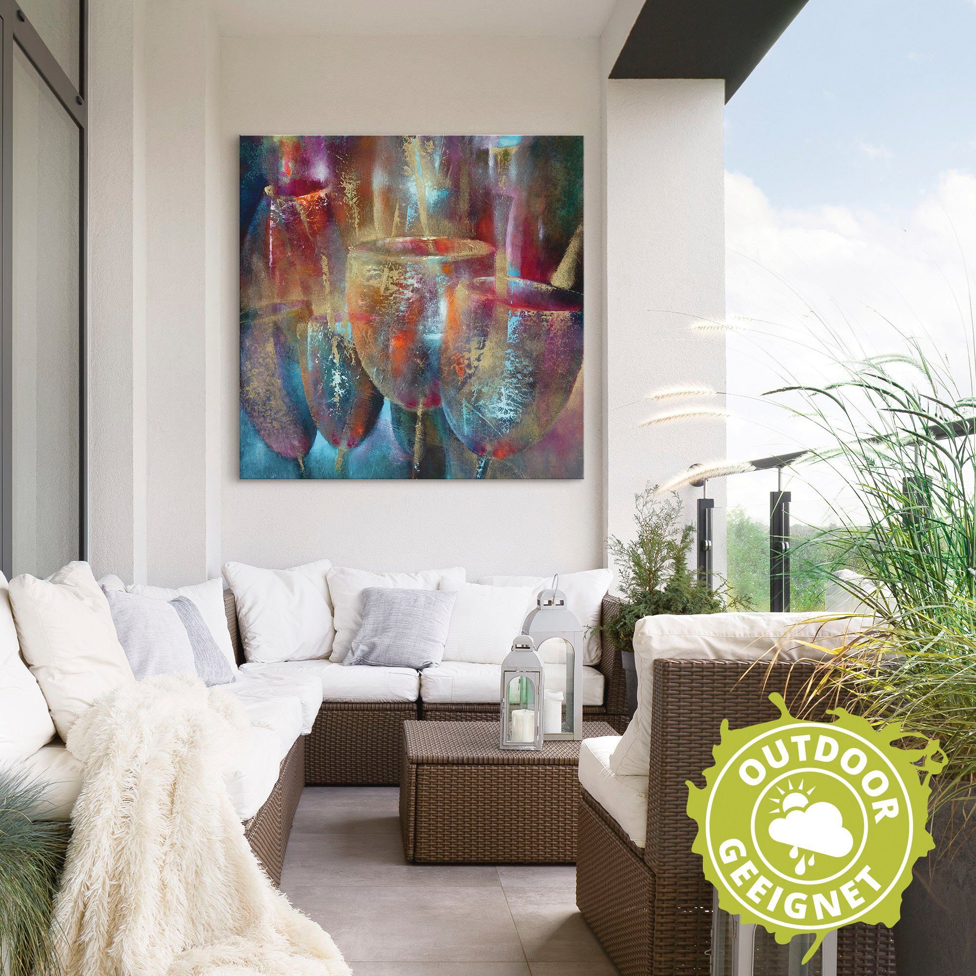 Artland Artprint Reflectie als artprint van aluminium, artprint voor buiten, artprint op linnen in verschillende maten