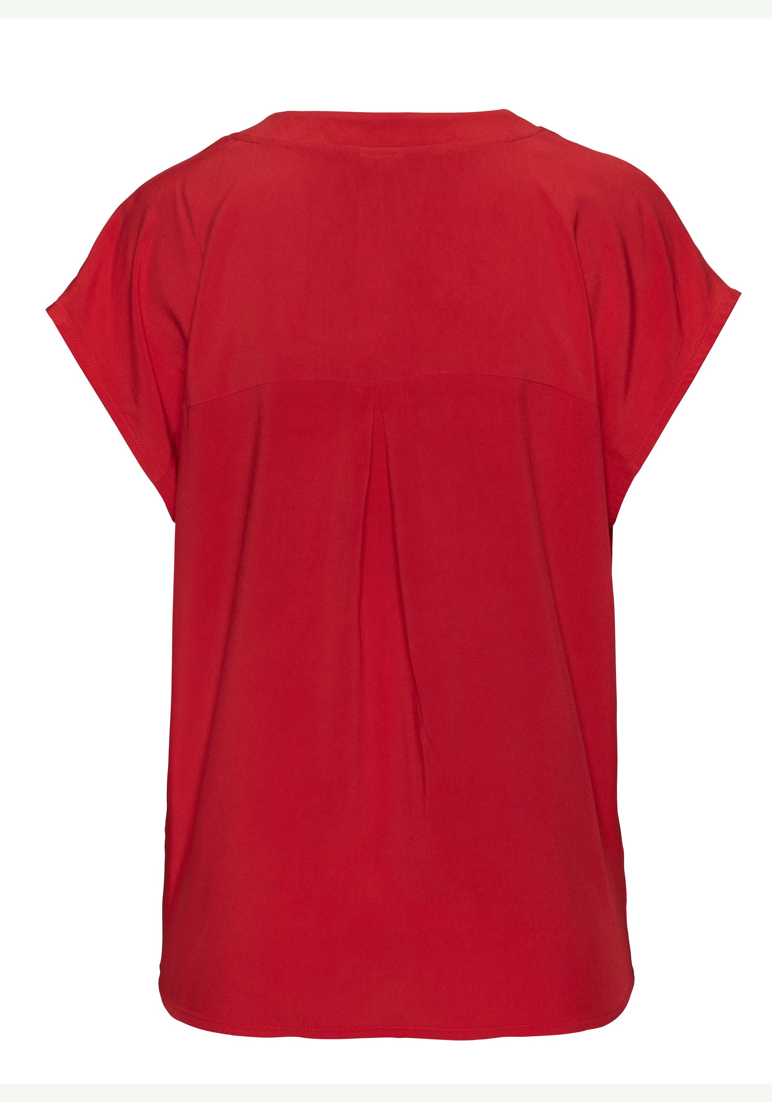Lascana Blouse zonder sluiting met modieuze knopen luchtige korte mouwen blouse zomers