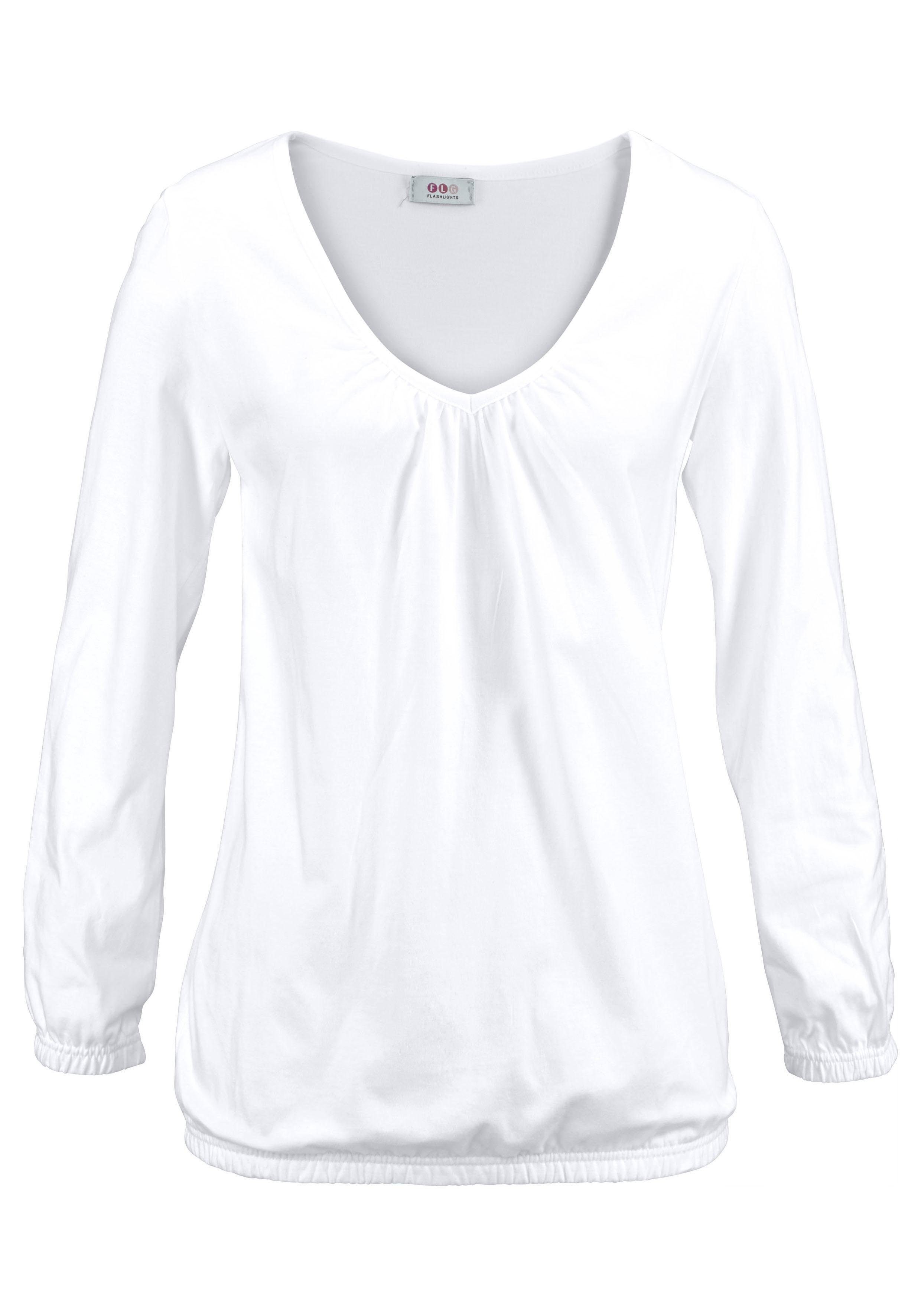 Flashlights Shirt met lange mouwen figuurvolgende snit, van viscosemix (2-delig, Set van 2)
