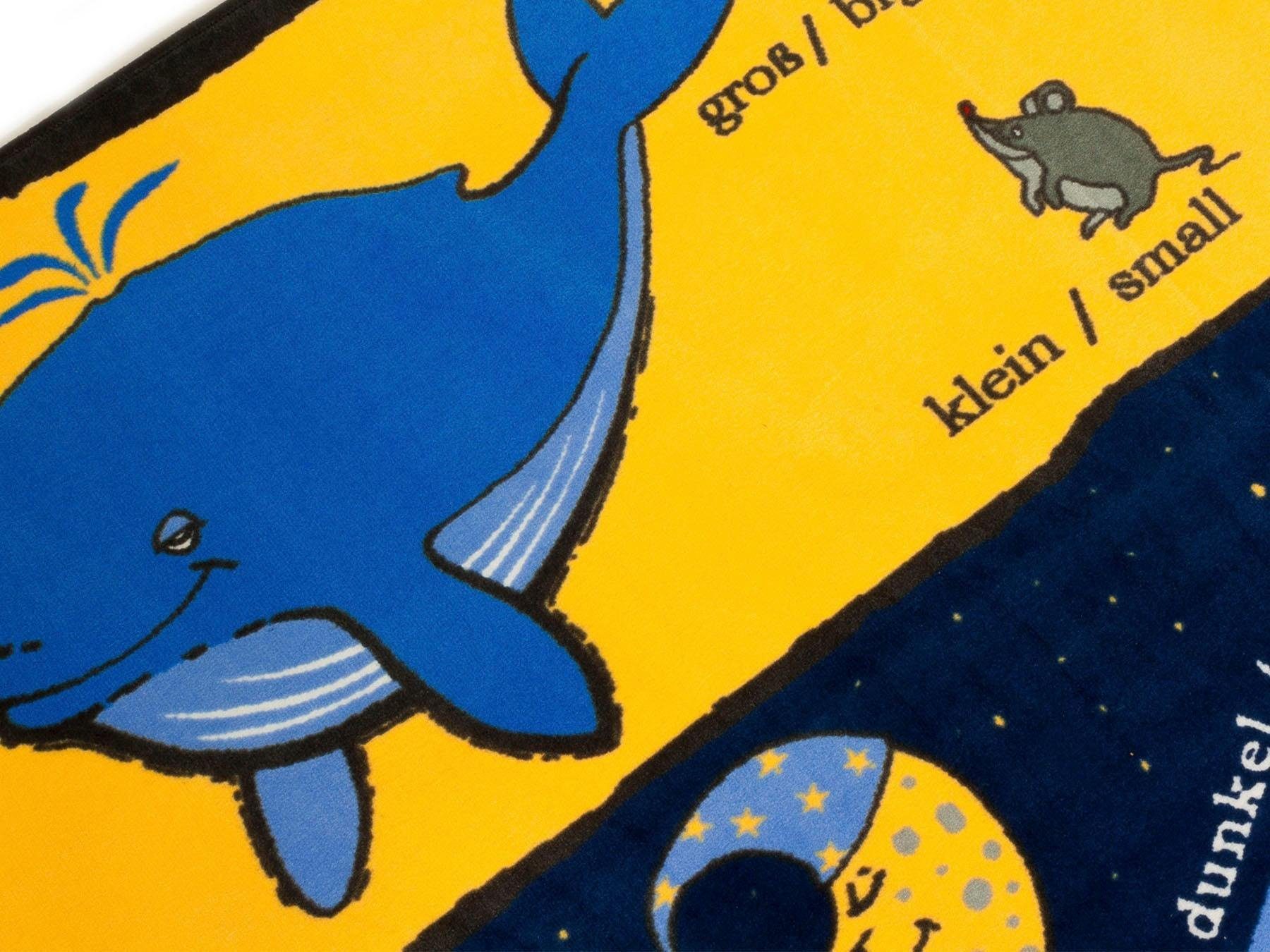 Primaflor-Ideen in Textil Kindervloerkleed GEGENSÄTZE, Made in Belgium Educatief speelkleed, tegenstellingen leren, kinderkamer