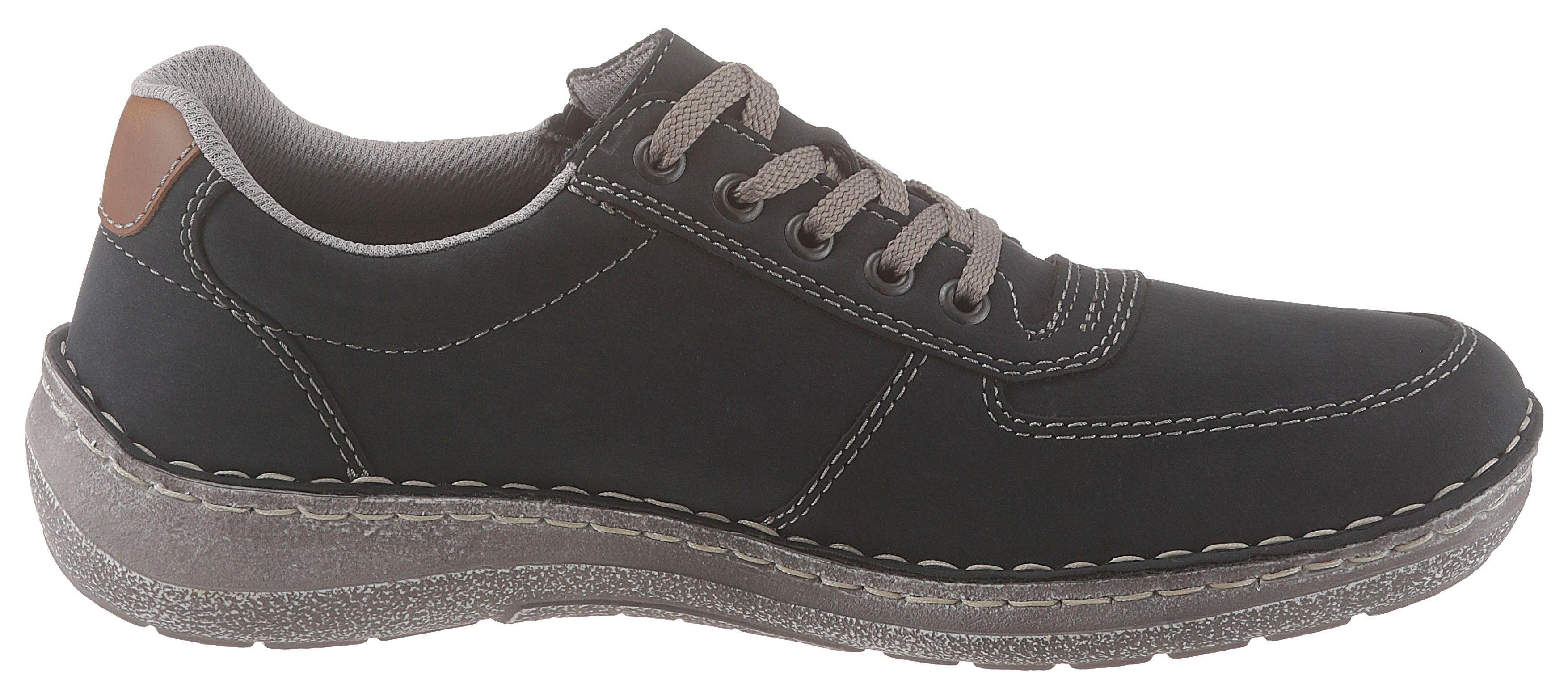 Rieker Veterschoenen met zijrits, vrijetijdsschoen, lage schoen, veterschoen