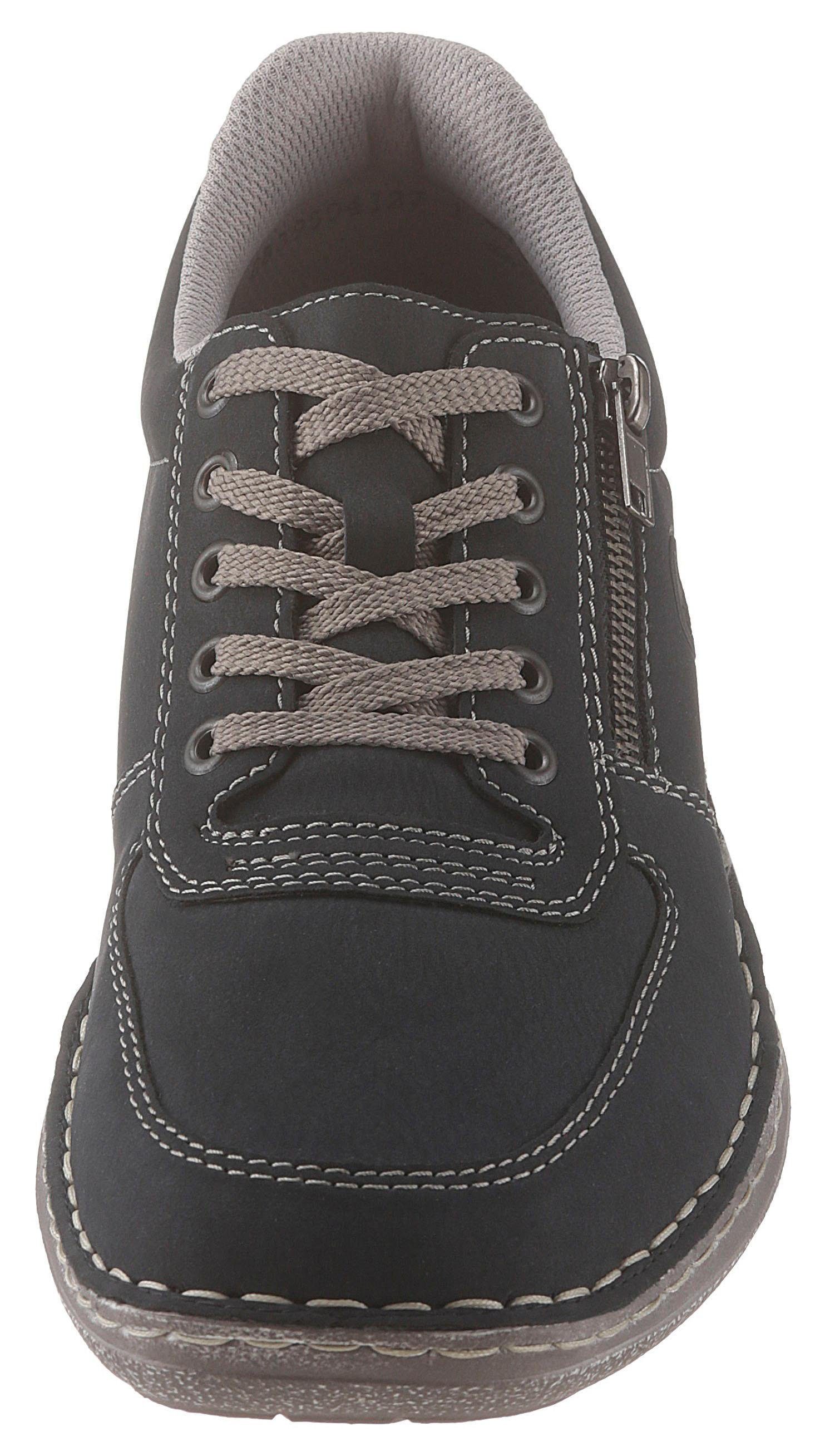 Rieker Veterschoenen met zijrits, vrijetijdsschoen, lage schoen, veterschoen
