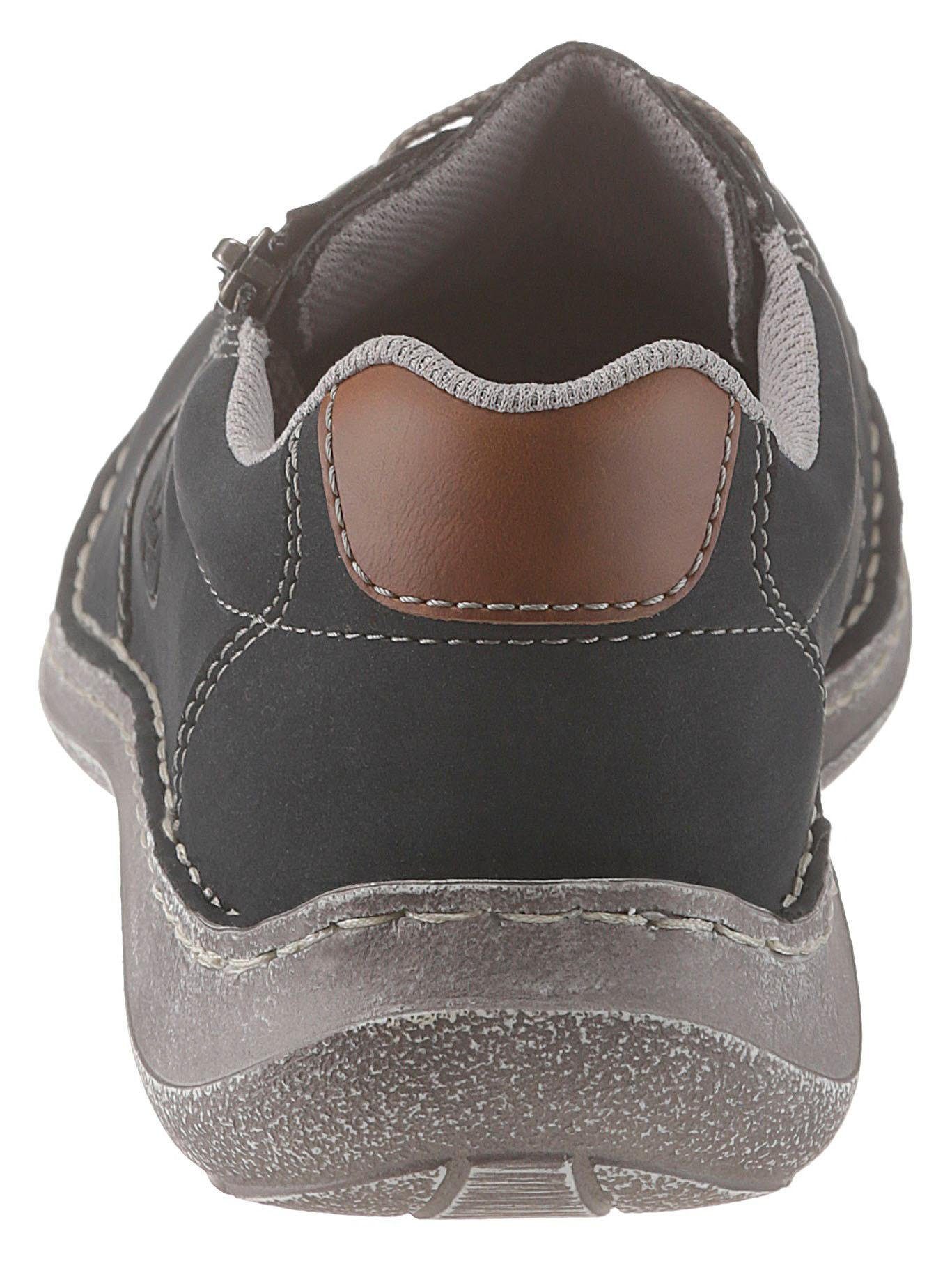 Rieker Veterschoenen met zijrits, vrijetijdsschoen, lage schoen, veterschoen