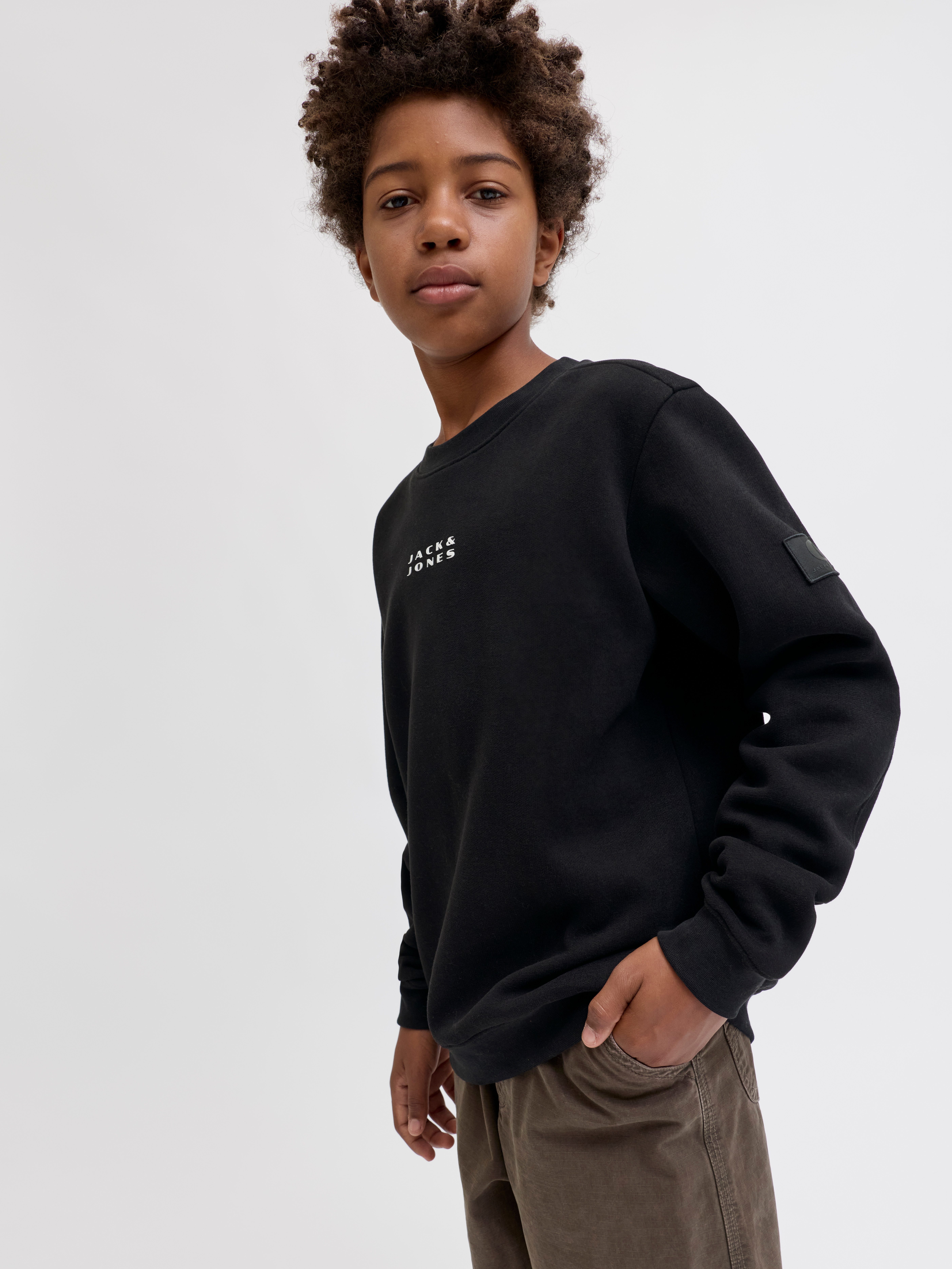 Jack & Jones Junior Sweatshirt JCOPOINT SWEAT BADGE CREW NECK BF JNR