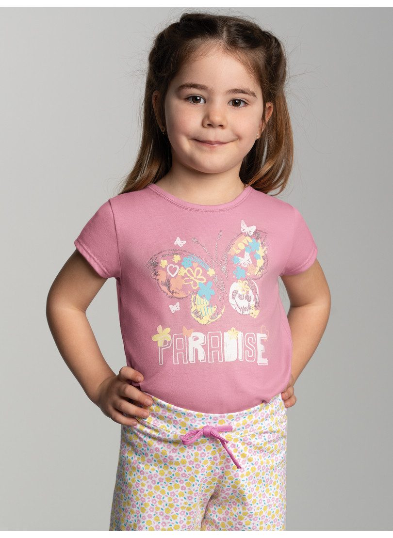 Trigema T-shirt TRIGEMA T-shirt met kleurrijk vlinderprintmotief (1-delig)