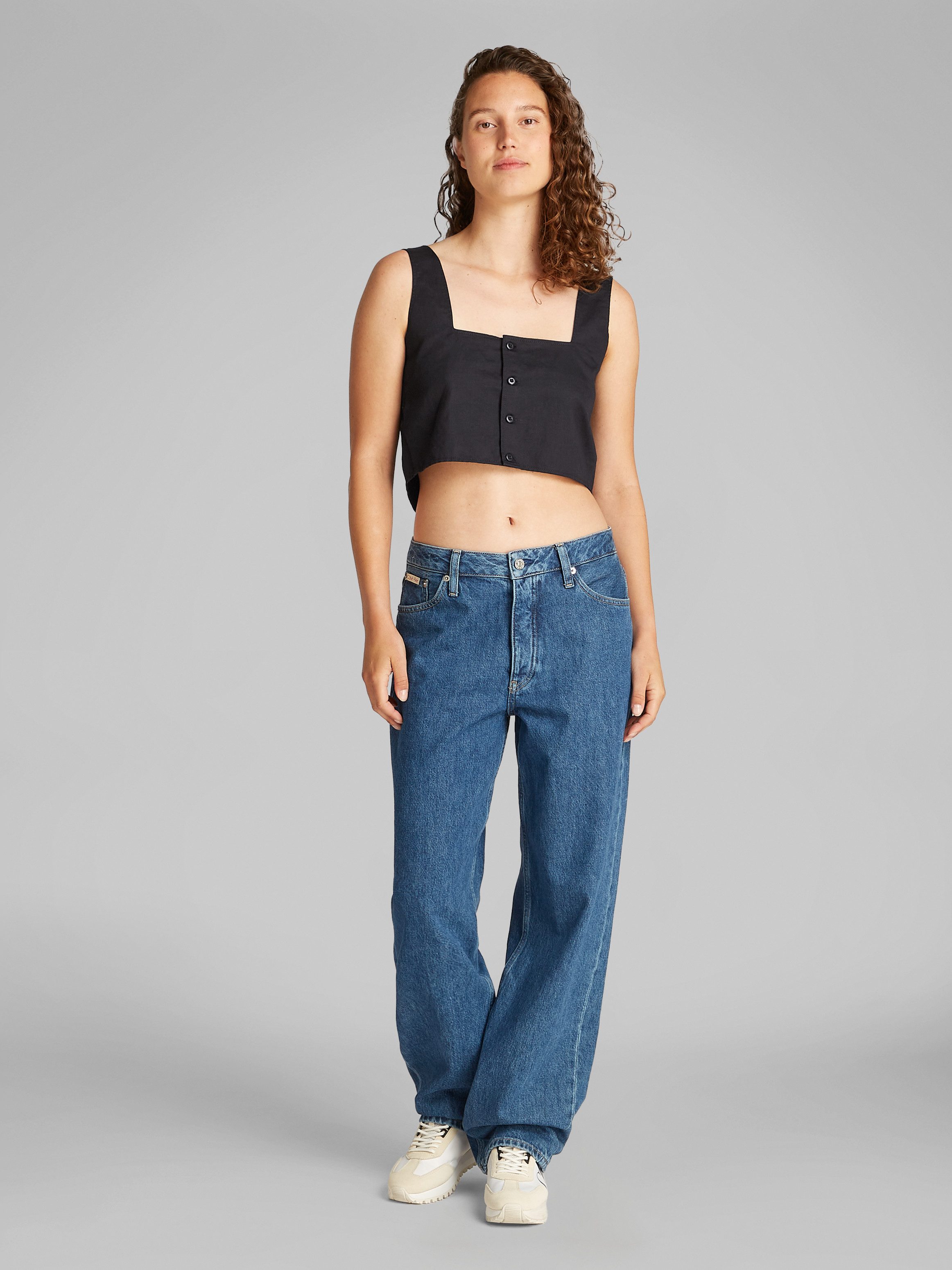 Calvin Klein Crop-top SOFT LINEN TOP