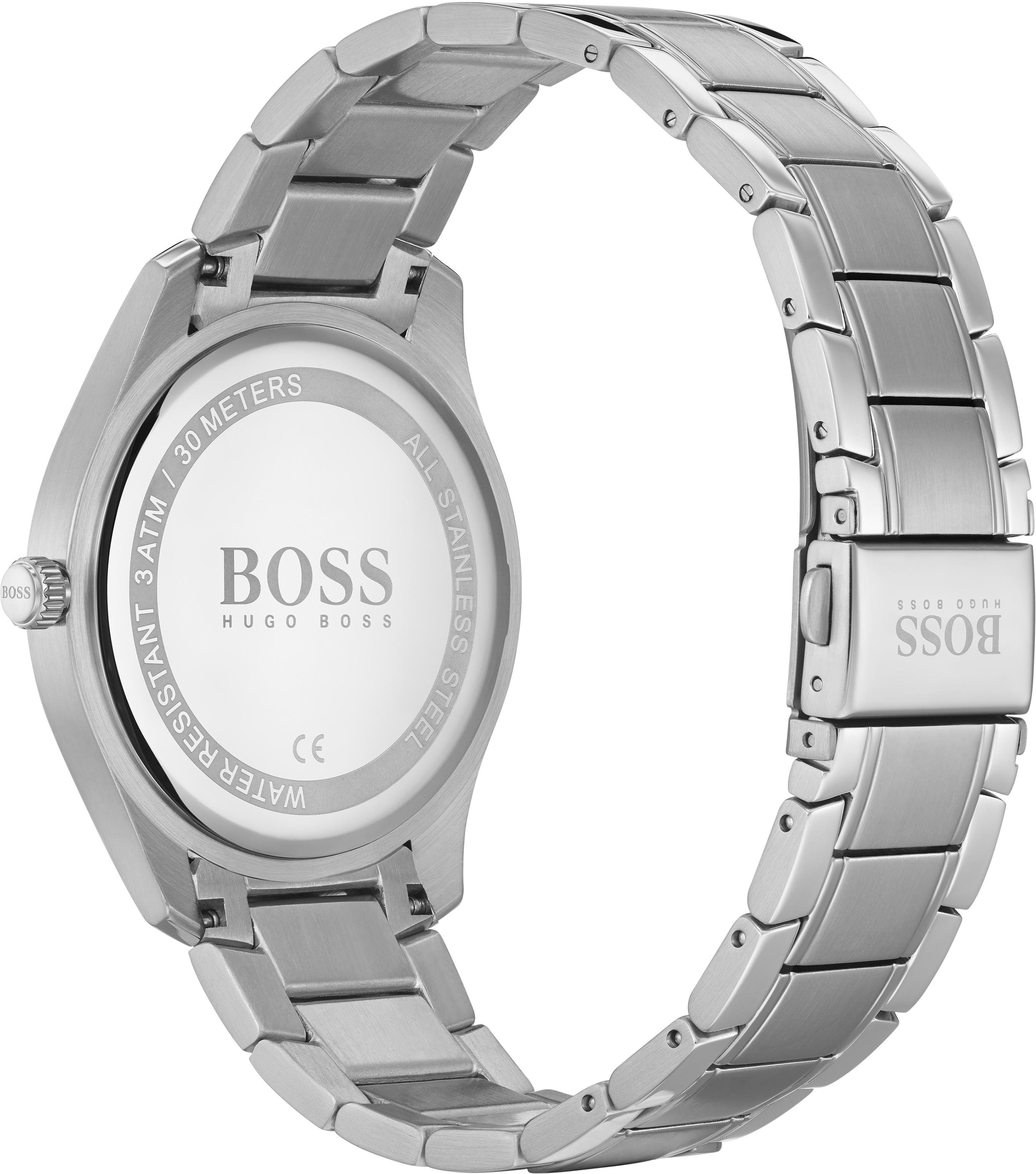 Boss Kwartshorloge Circuit Herenhorloge, horloge, datum, roestvrijstalen band