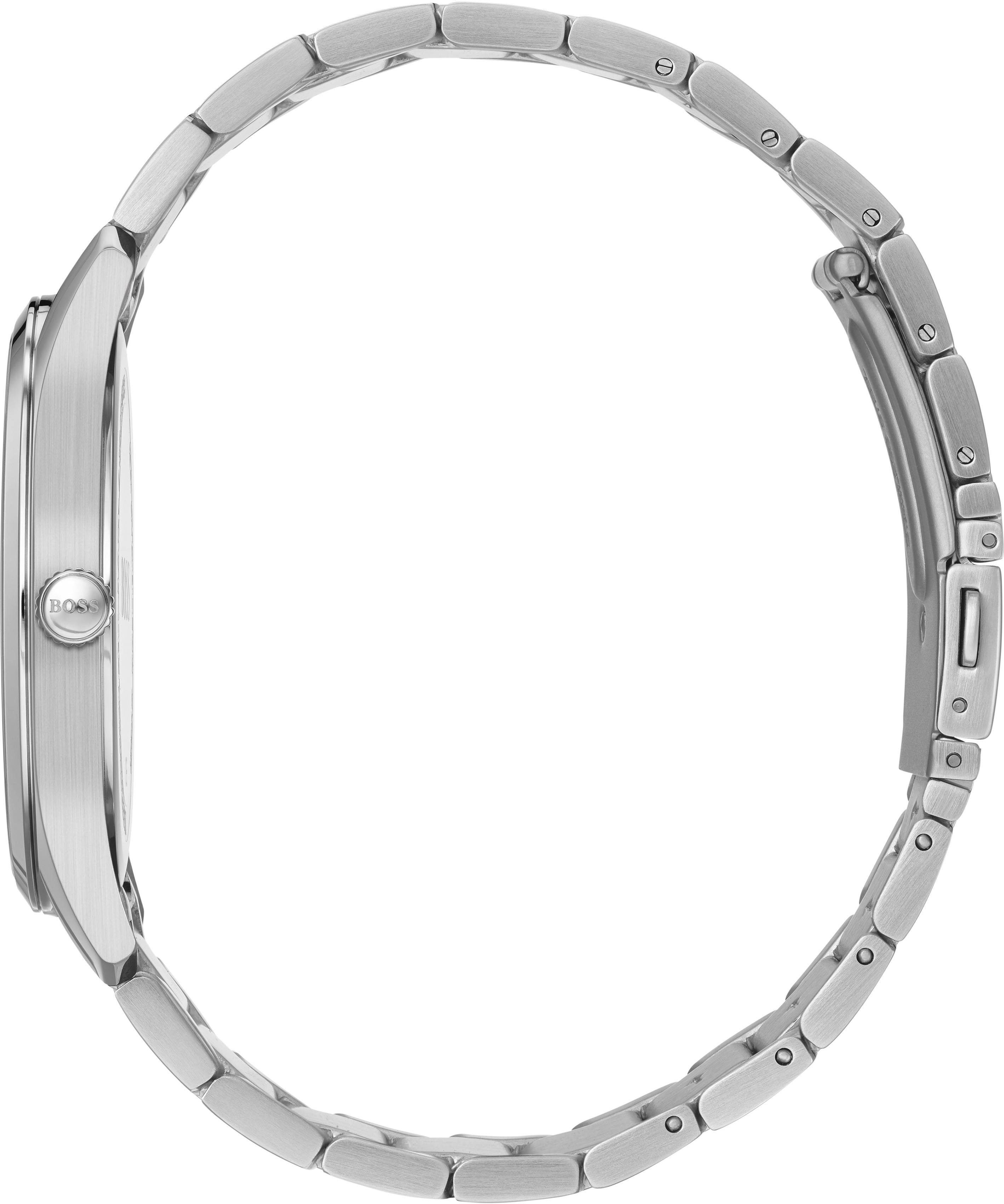 Boss Kwartshorloge Circuit Herenhorloge, horloge, datum, roestvrijstalen band