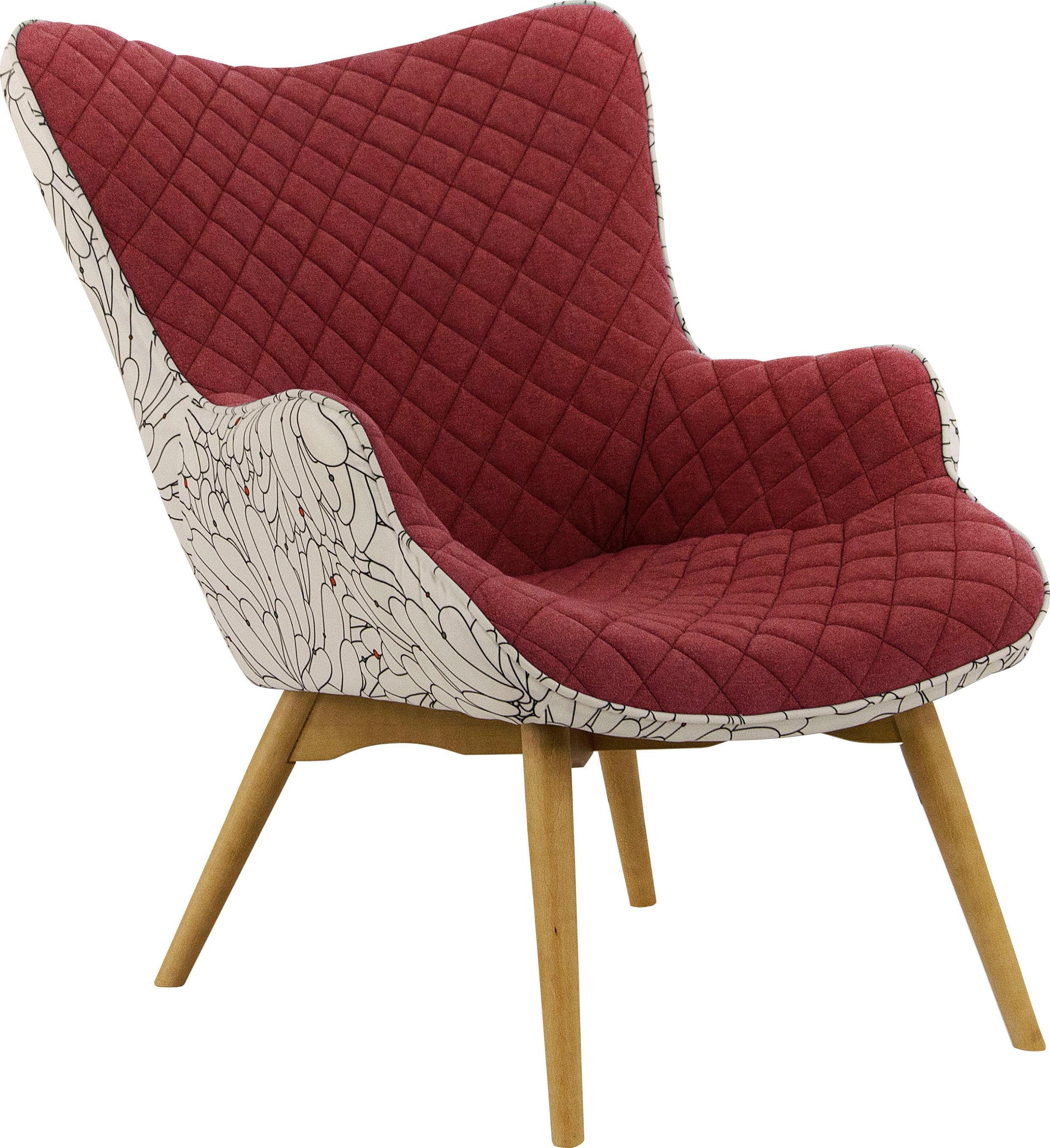INOSIGN Fauteuil Duke print Ruitstructuurmotief op de zitting en deco-stof aan de achterkant
