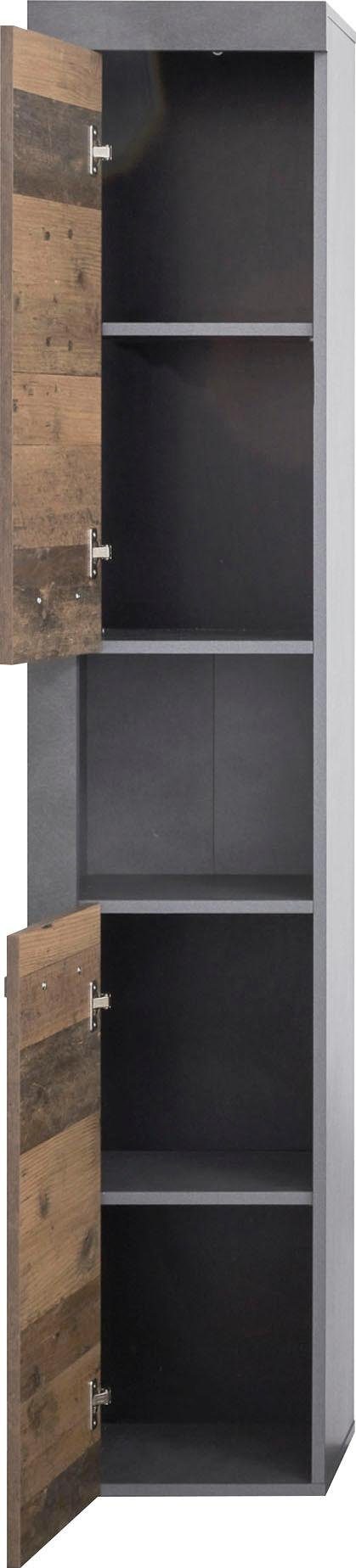 INOSIGN Hoge kast Ilana Badkamerkast in moderne industriële stijl - afmetingen (B/D/H) 36/31/184 cm