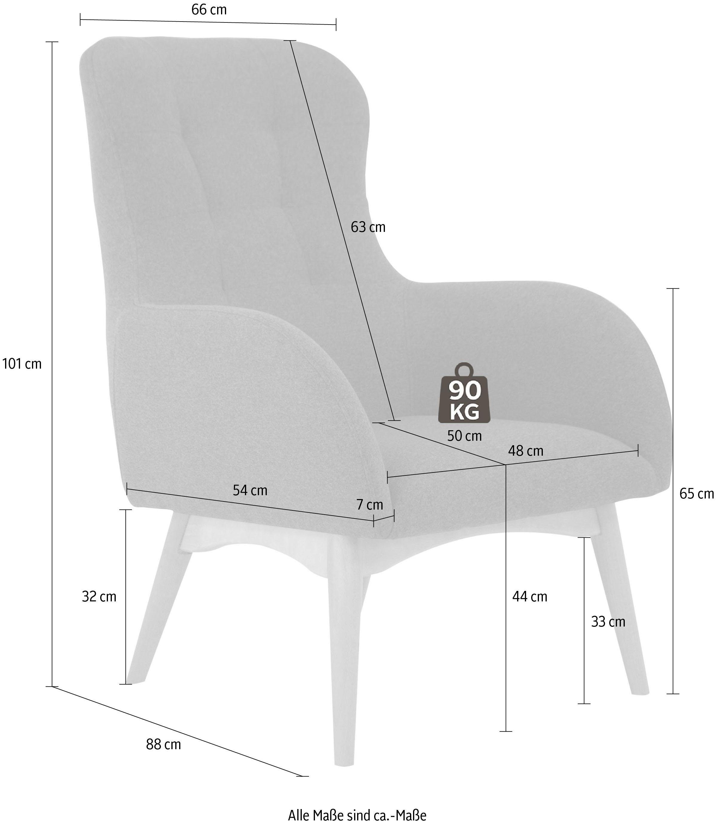 Home affaire Fauteuil Leonarda fijne quilten in de rug