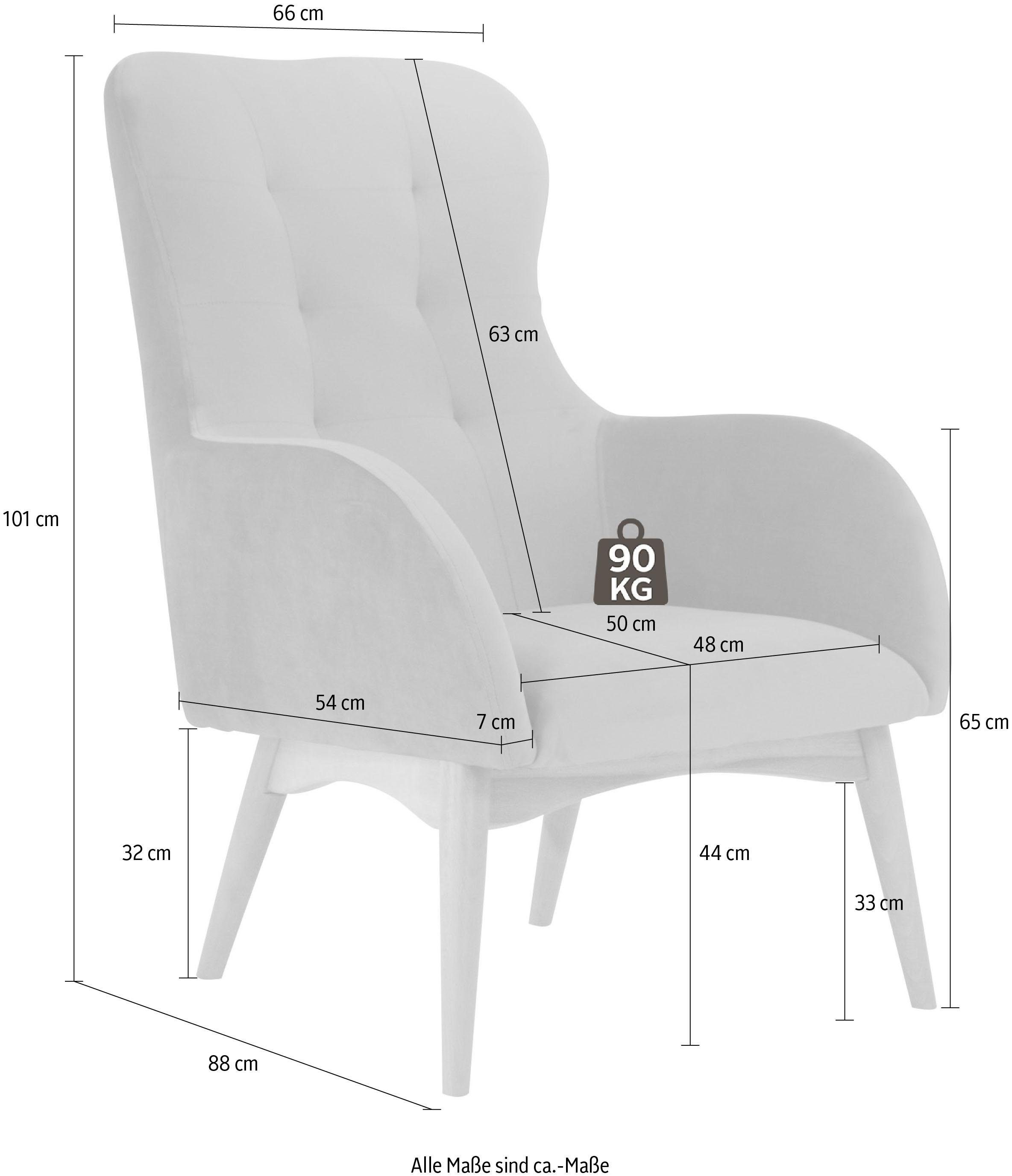 Home affaire Fauteuil Leonarda fijne quilten in de rug