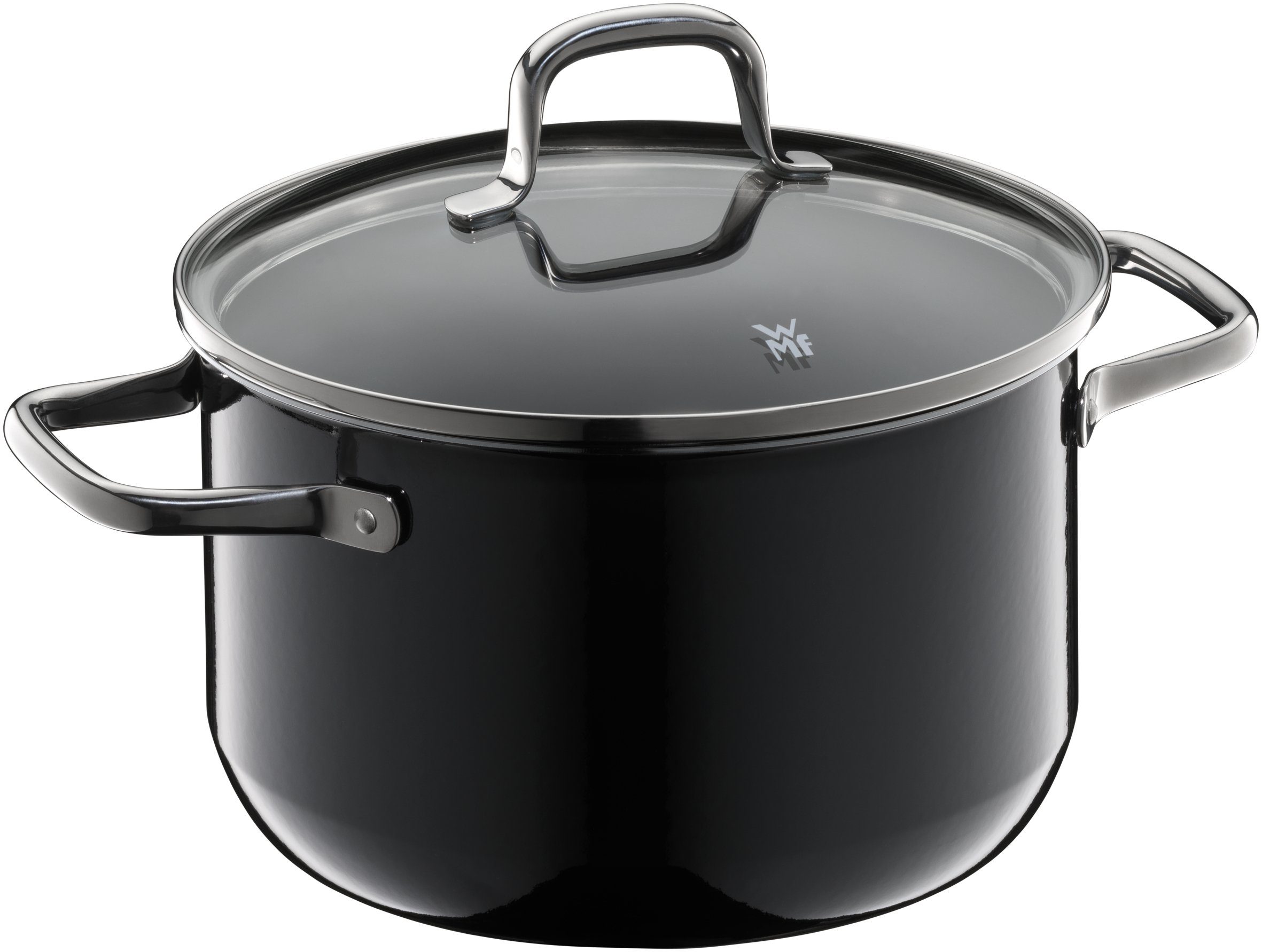 WMF Pannenset Fusiontec Essential, inductie 3-delig, kookpan set met glazen deksel High-tech keramiek, krasbestendig, zonder schaalverdeling, Made in Germany (set, 3-delig)