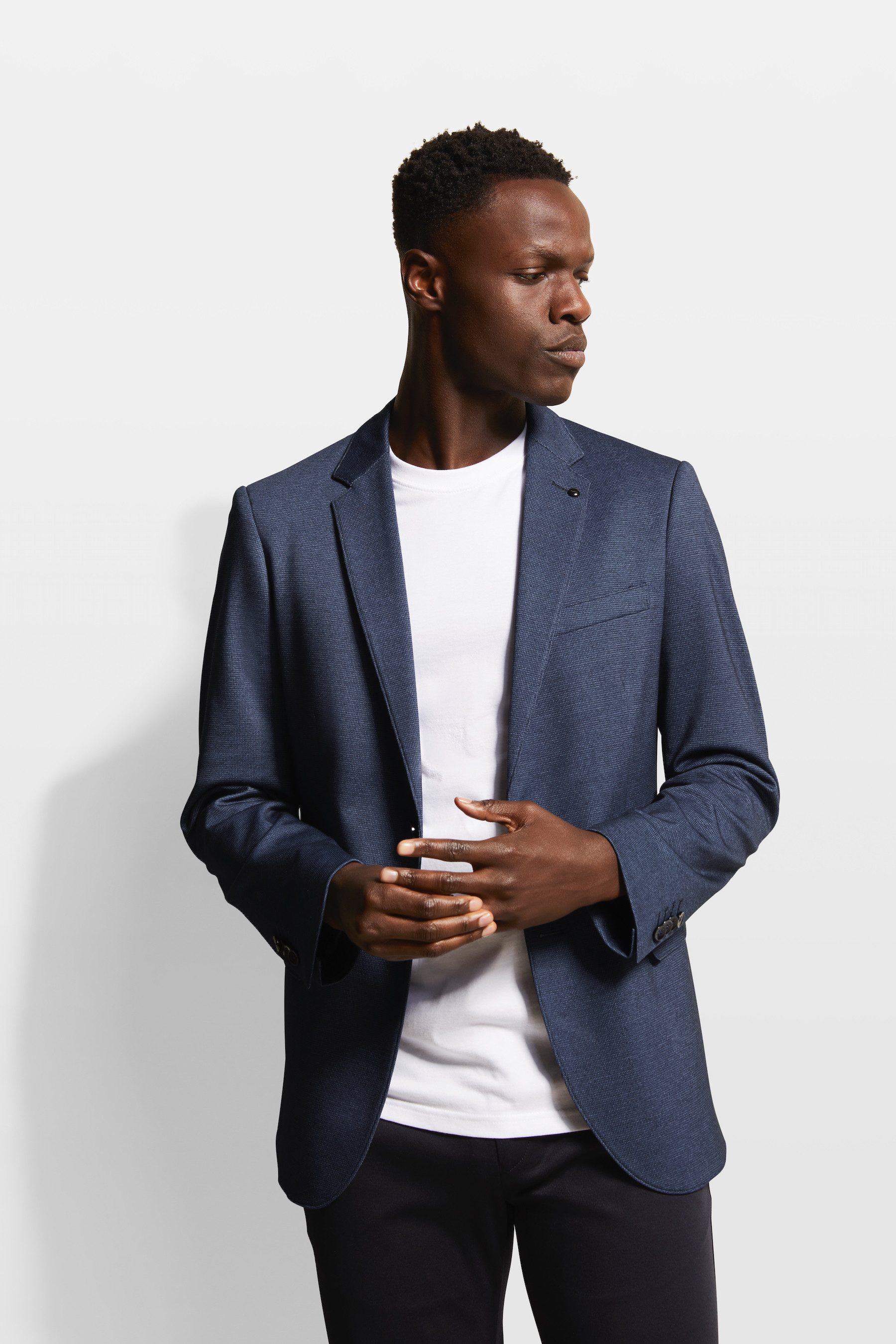 Bugatti Colbert met moderne pasvorm heren colberts & blazers maat 56 blauw