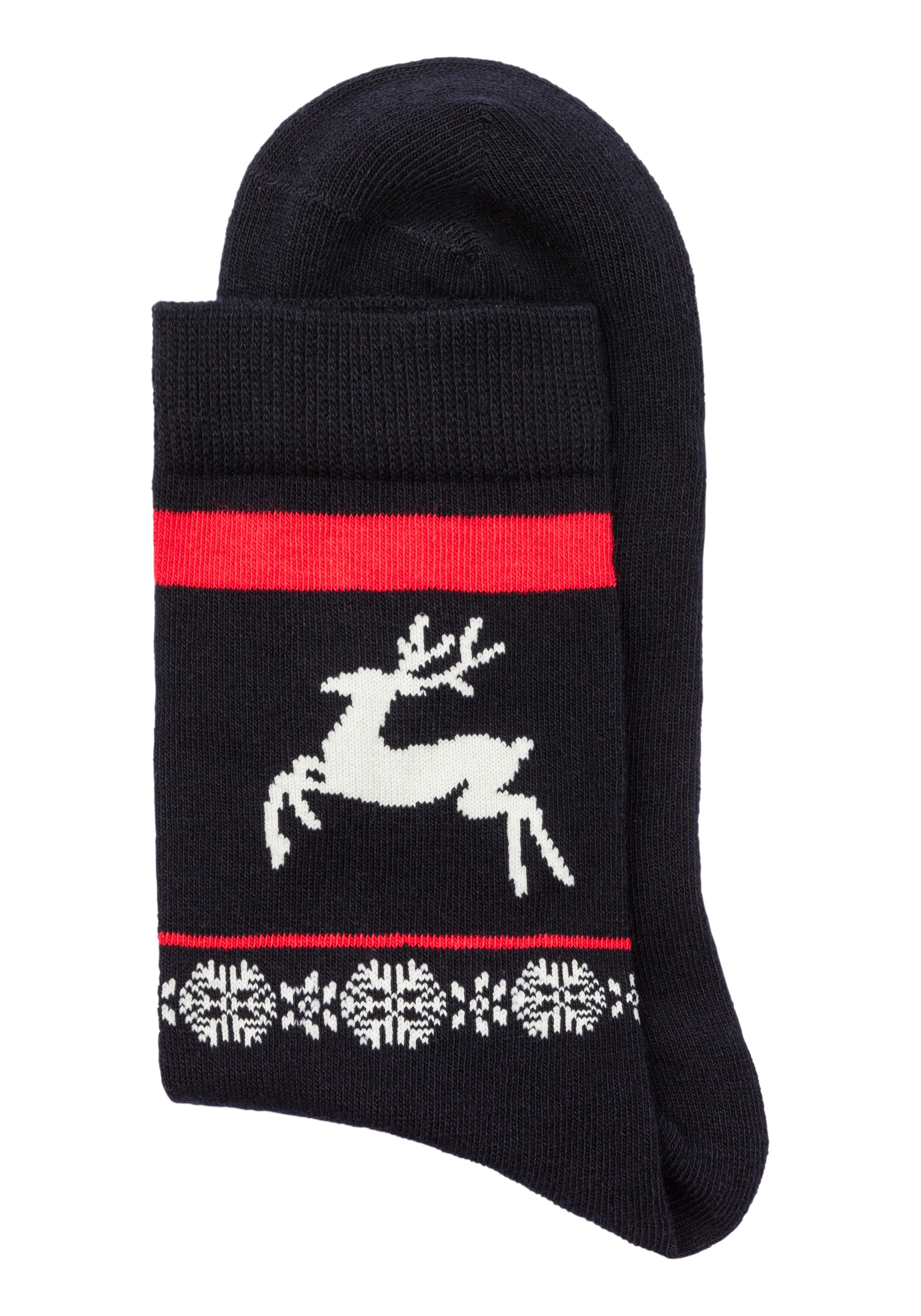 H.I.S Basic sokken met wintermotieven (set 3 paar)