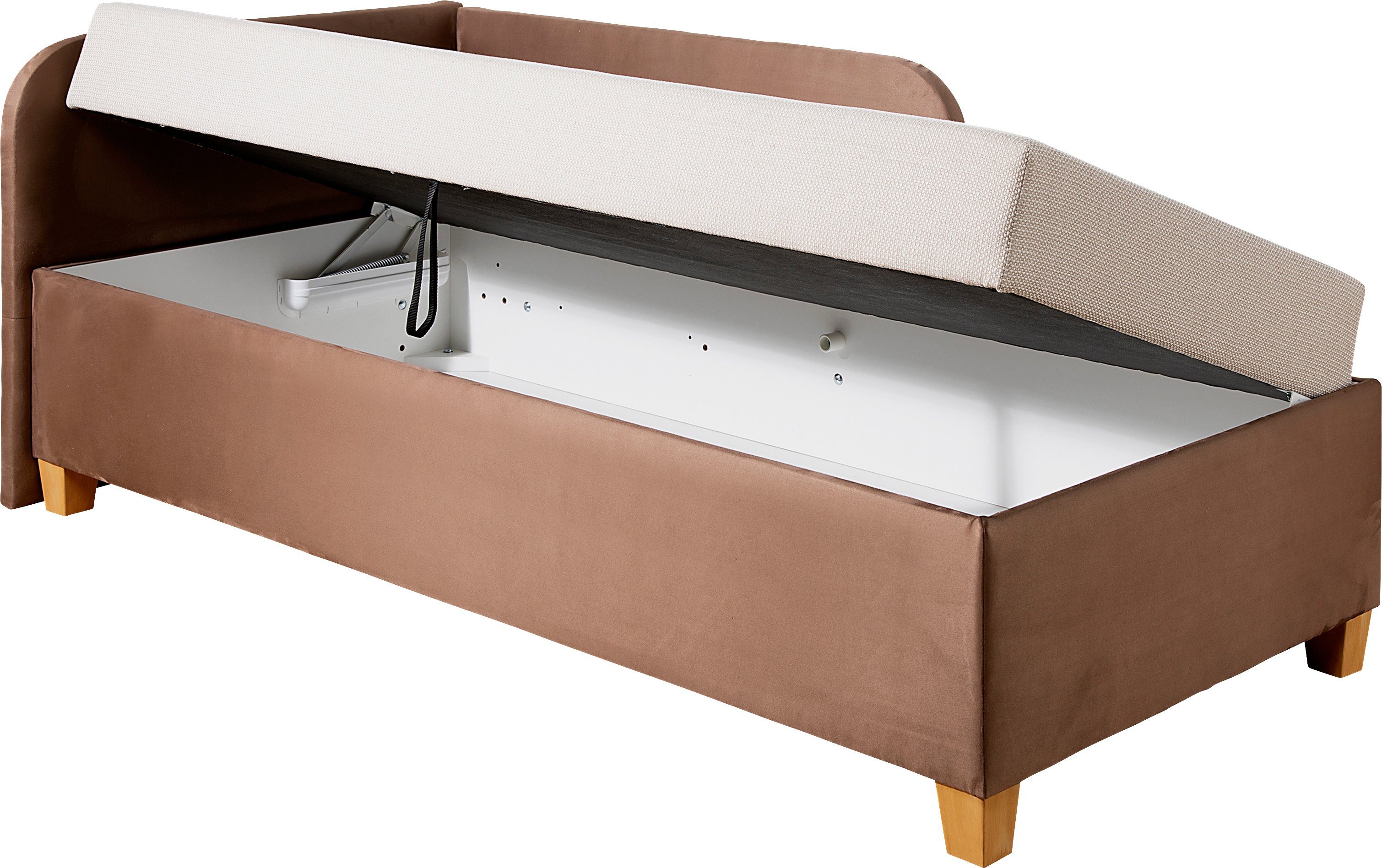 Maintal Bed Aolana met bedkist, in 2 breedten, binnenvering- of bonell-matras ter keuze